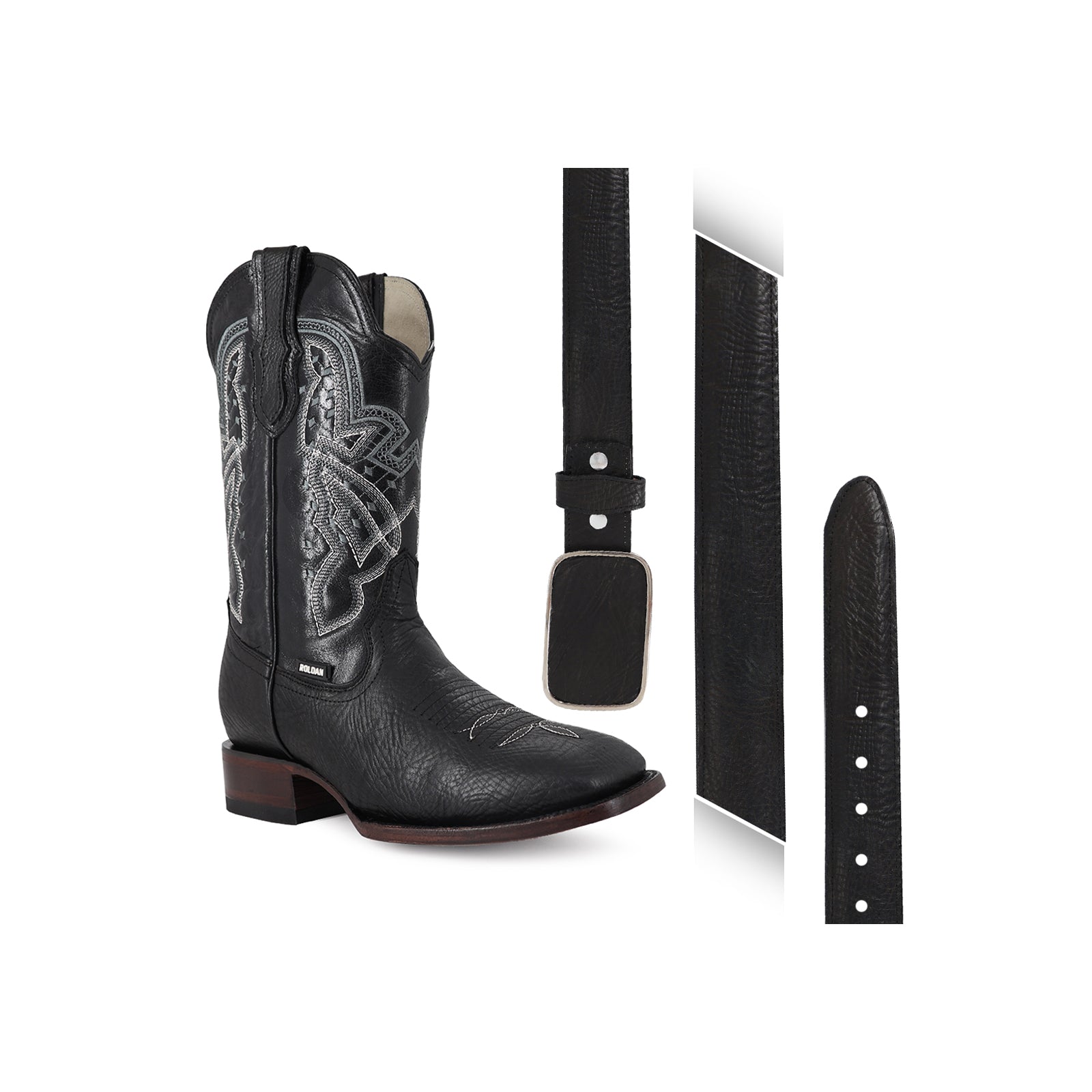 Combo Bota Y Cinto HC A Elegir Bota Bulldog Bufalo Negro