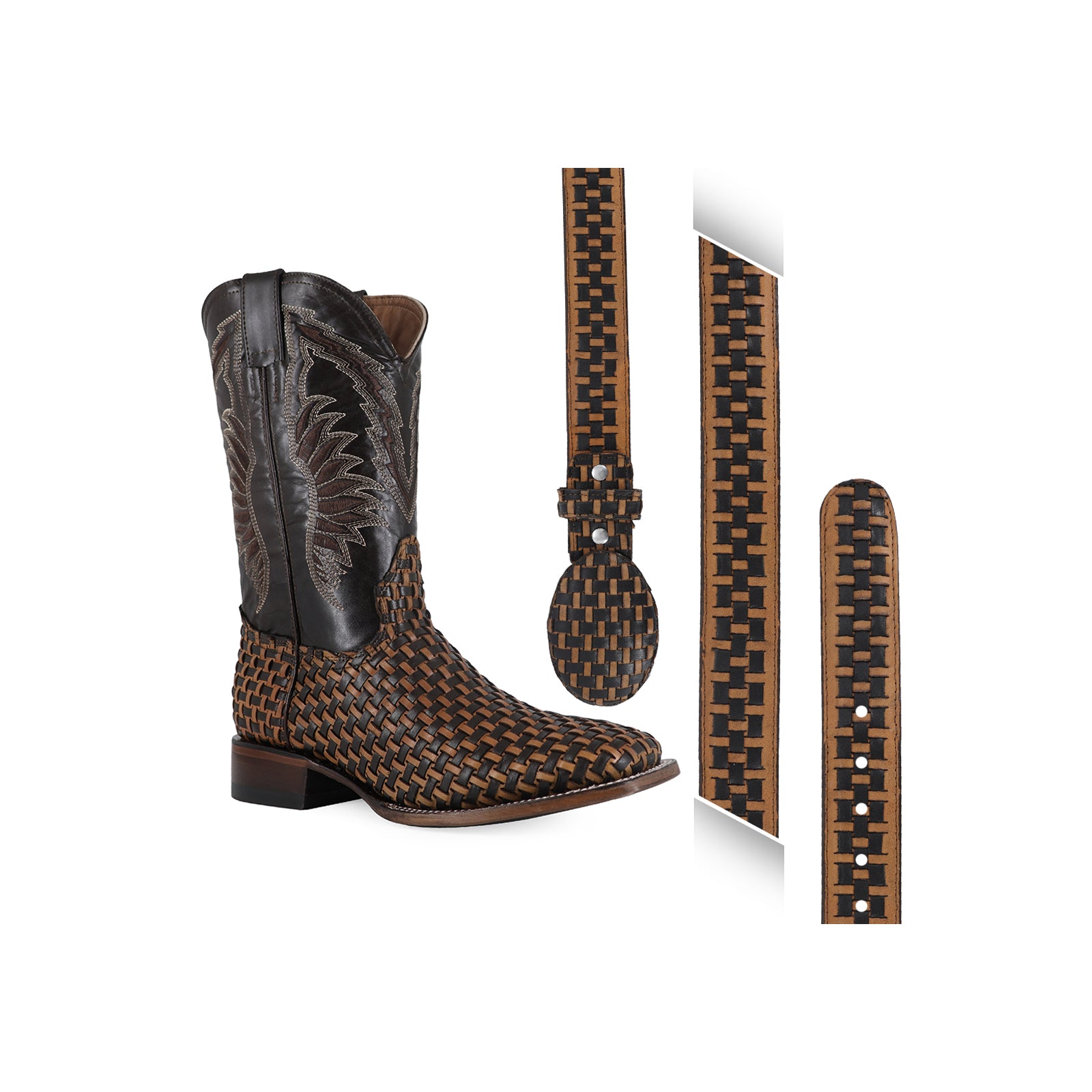 Combo Bota Y Cinto Vaq A Elegir Bota Bulldog Petatillo Choco/Miel