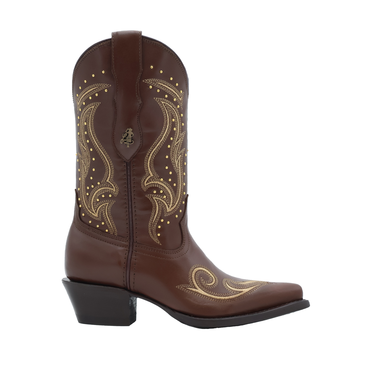 Bota vaquera para dama de piel modelo camelia