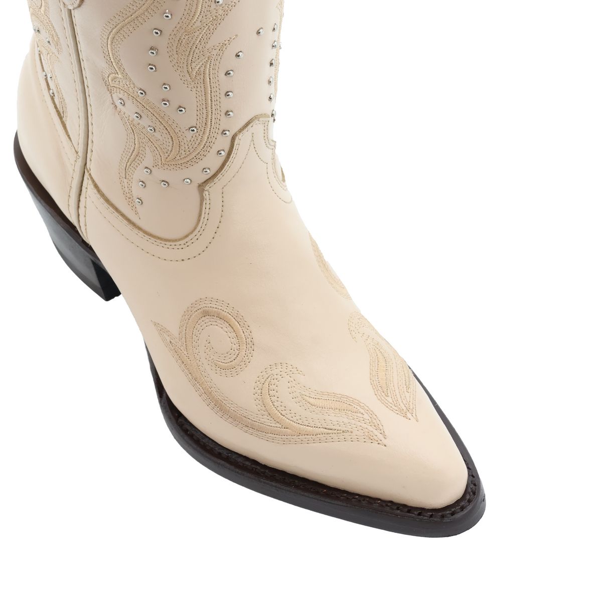 Bota vaquera para dama de piel modelo camelia