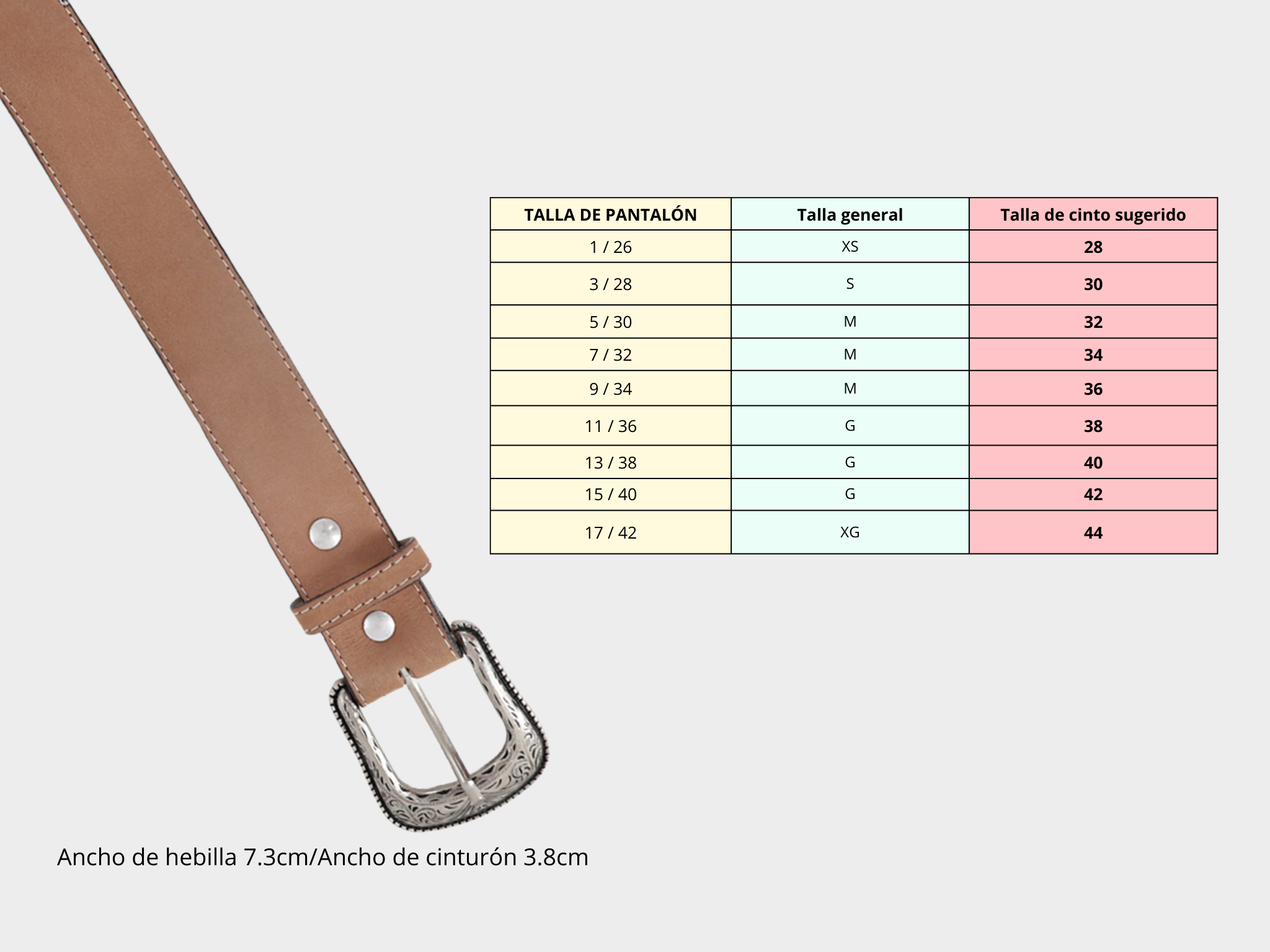 Cinto vaquero para dama modelo Eclipse