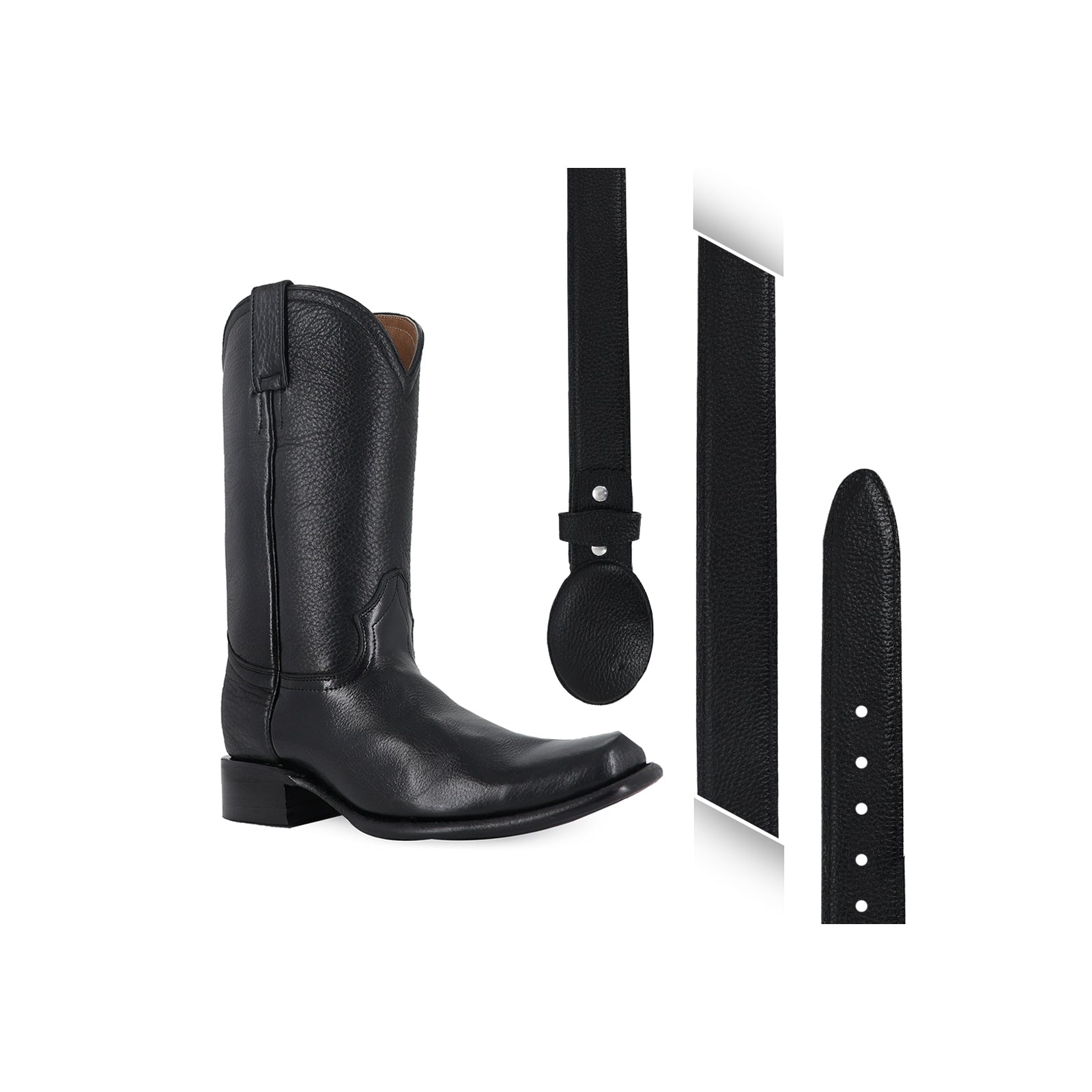 Combo Bota Y Cinto Vaq A Elegir Bota Dubai Floter Negro