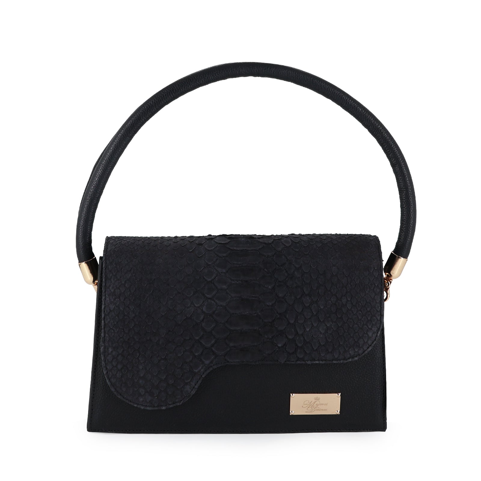 BOLSO DE MANO EN PIEL GENUINA DE PITÓN