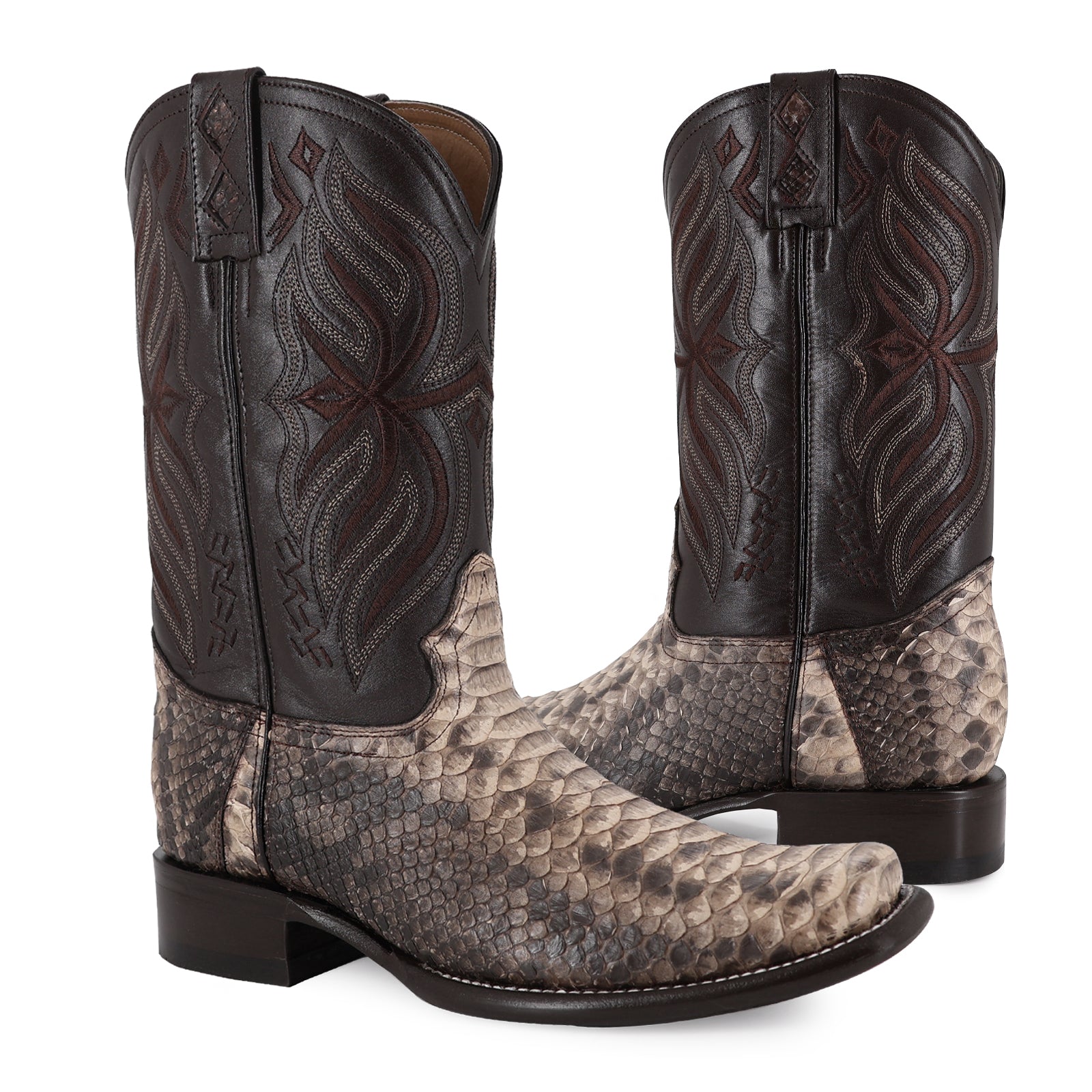 Bota Vaquera Dubai Pitón Taupe