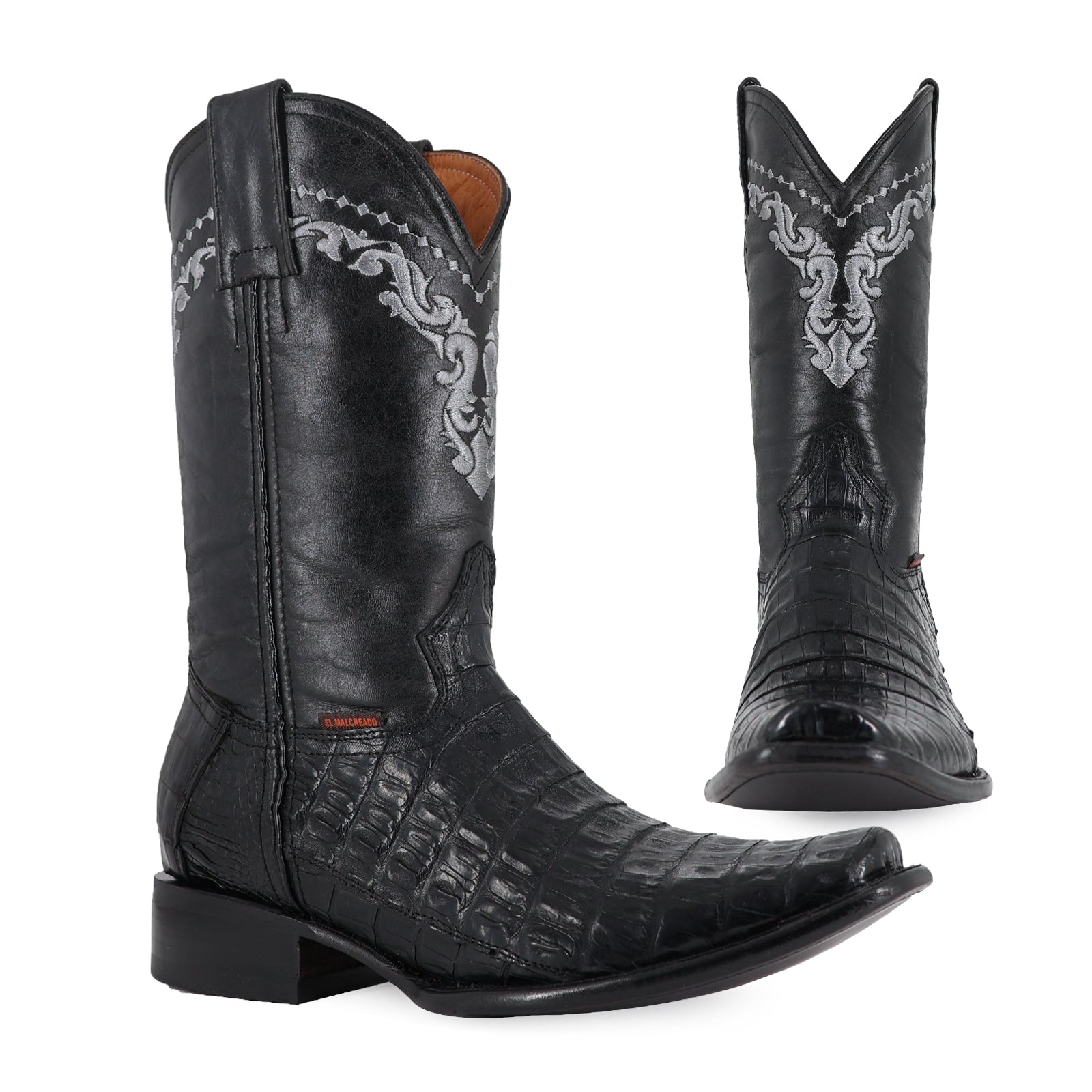 Bota Vaquera Dubai Cocodrilo Cola Belly Negro