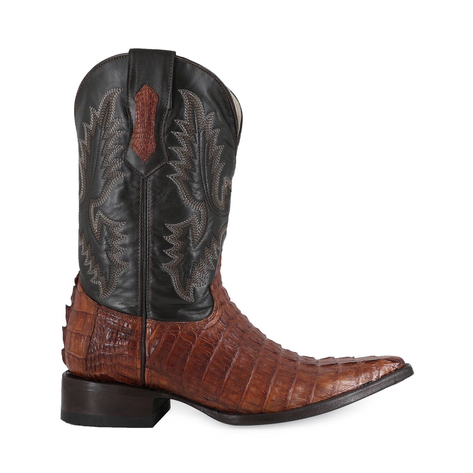 Bota Vaquera Chihuahua Cocodrilo Cola Coñac