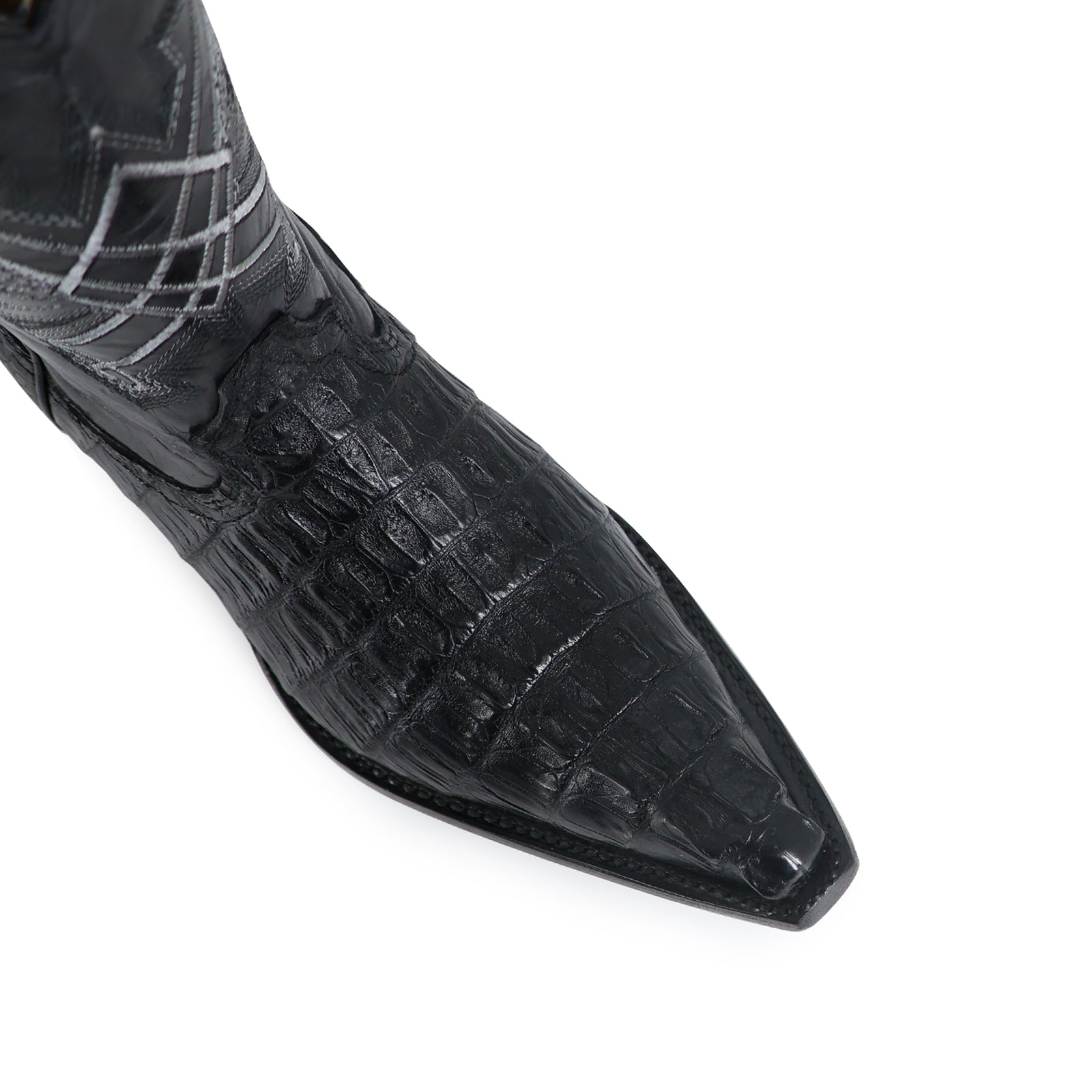 Bota Vaquera Chihuahua Cocodrilo Cola Negro