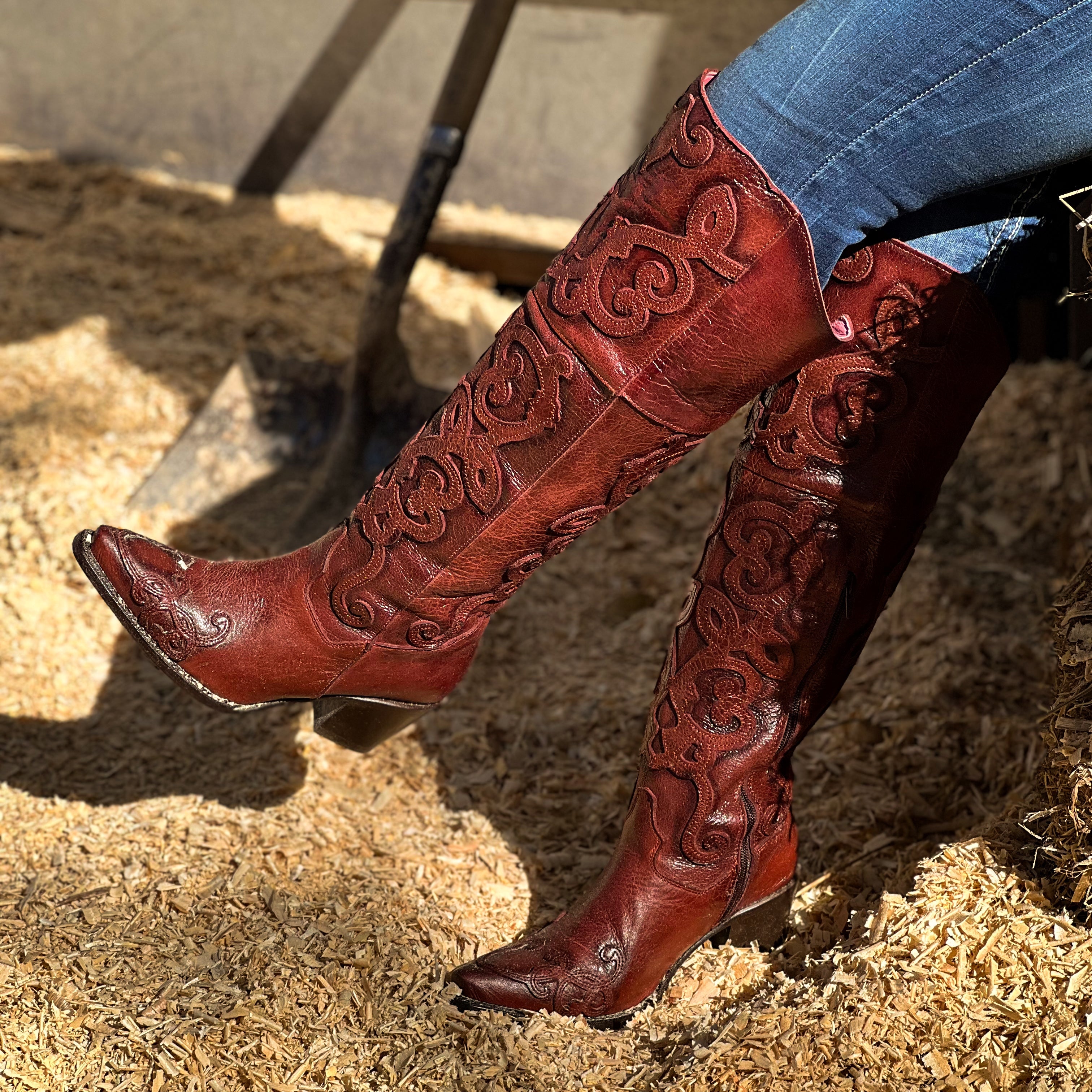 Bota vaquera para dama de piel modelo Marbella