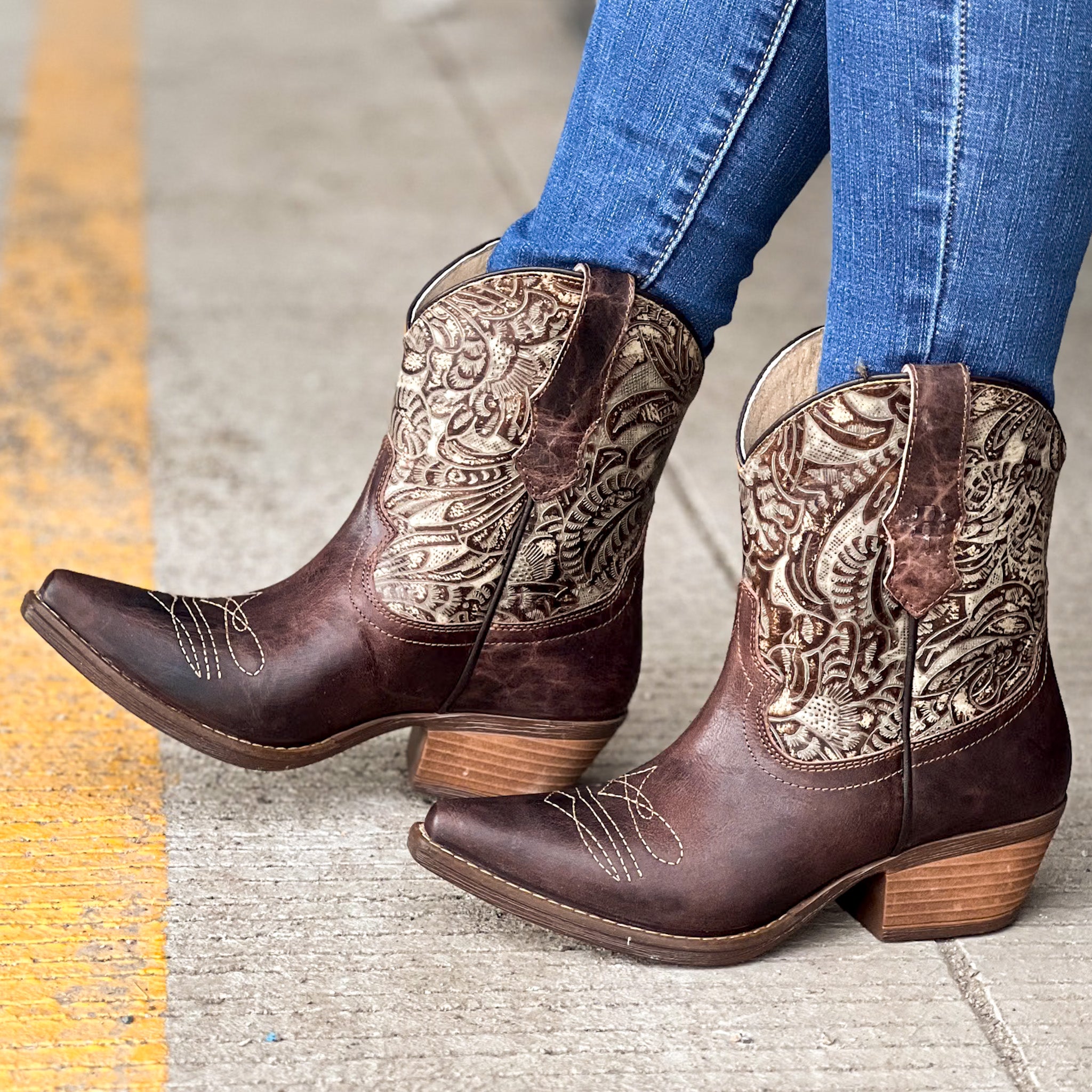 Bota vaquera para dama de piel modelo Winner