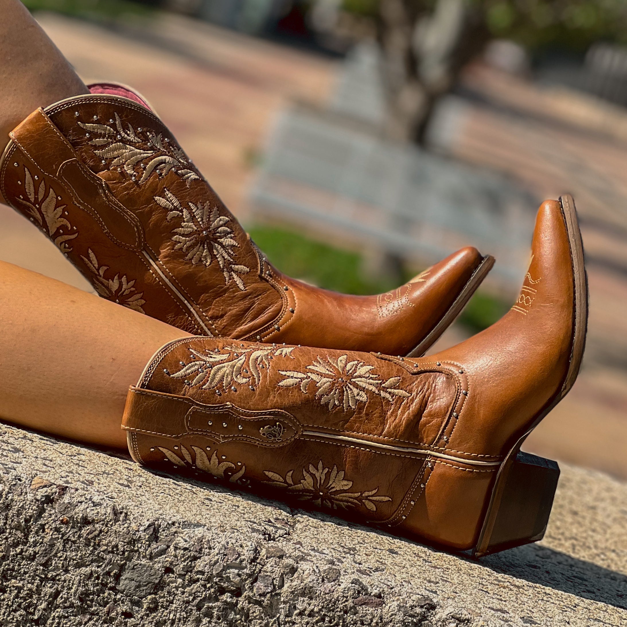 Bota vaquera para dama de piel modelo Gloria