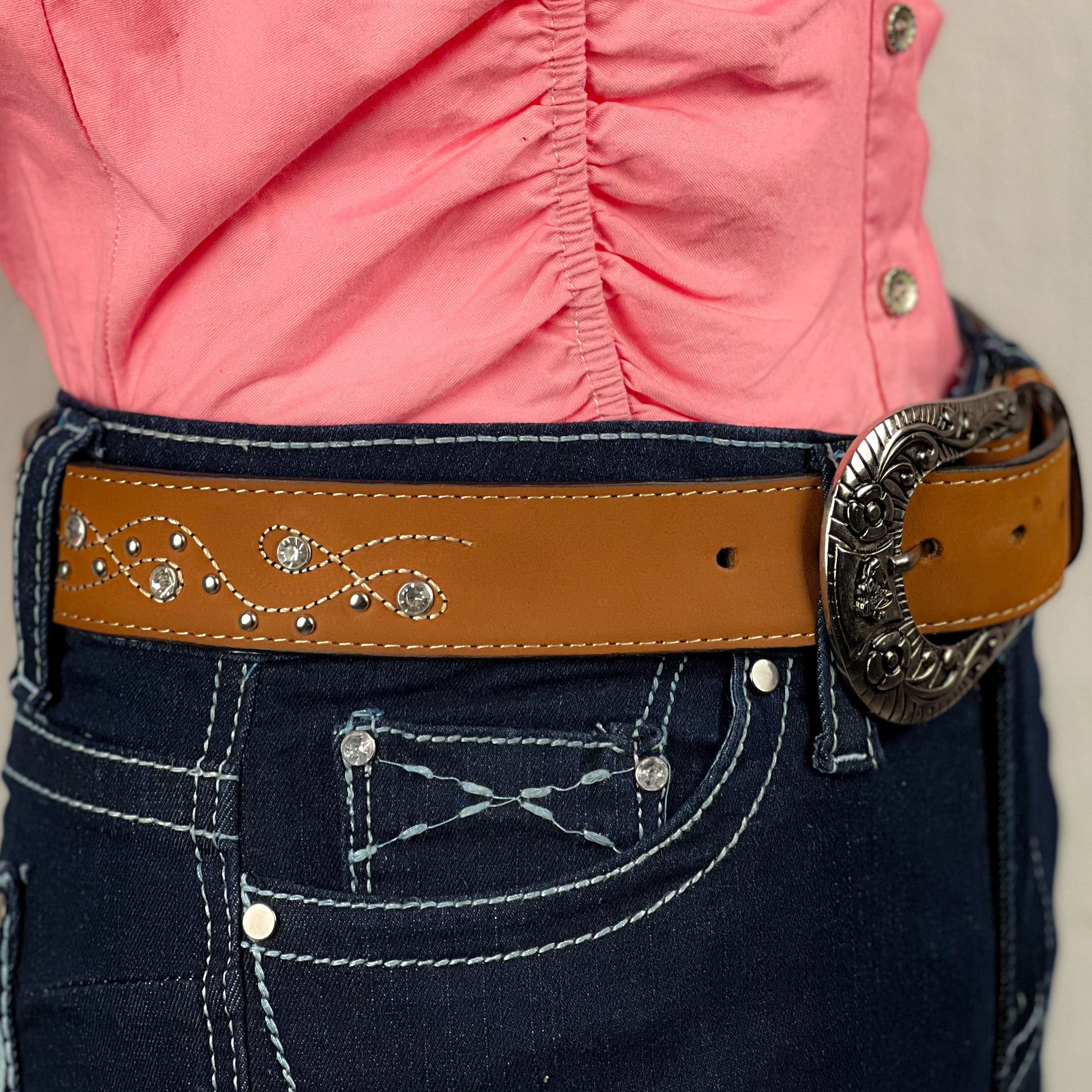 Cinto vaquero para dama modelo Ochitos