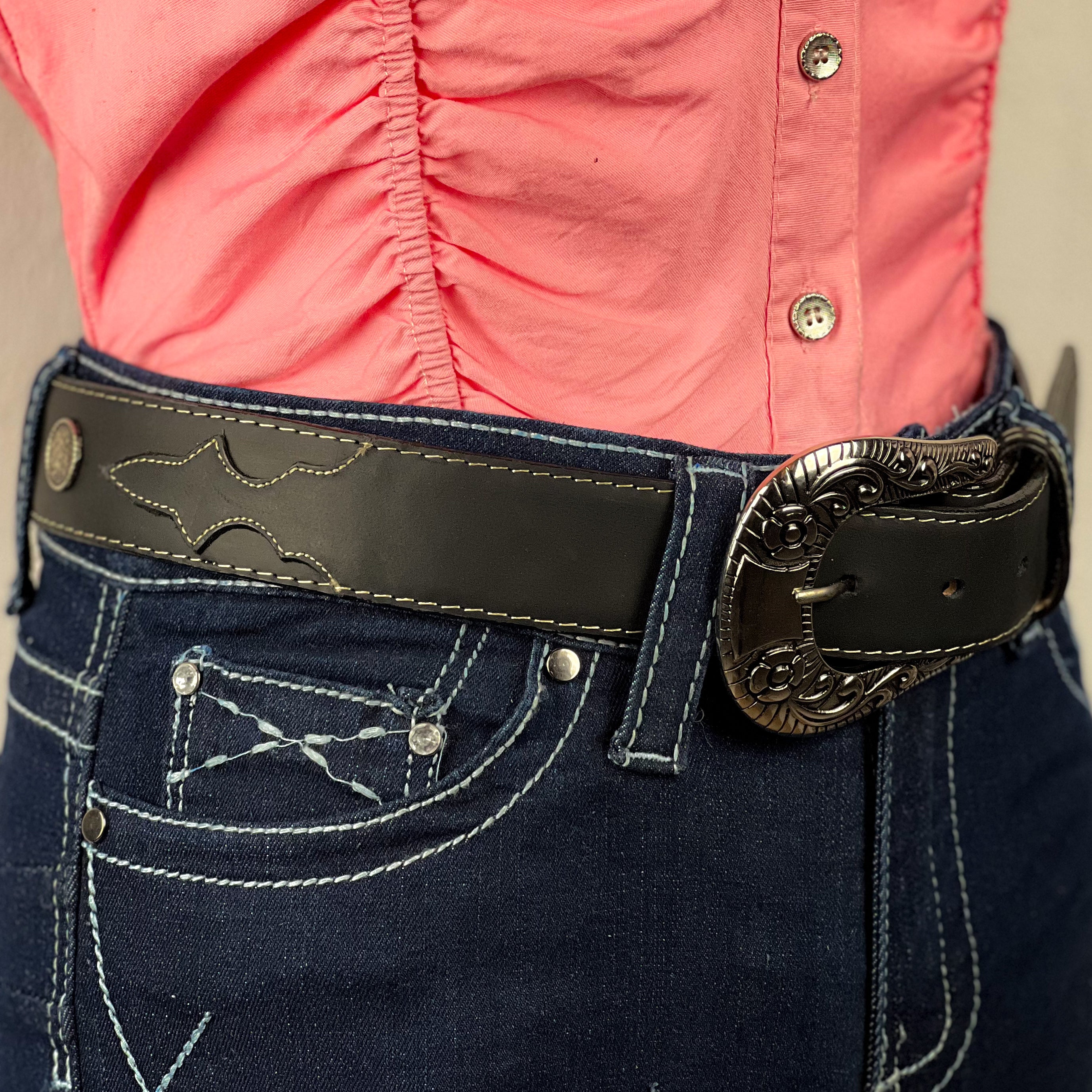 Cinto vaquero para dama modelo Rombos