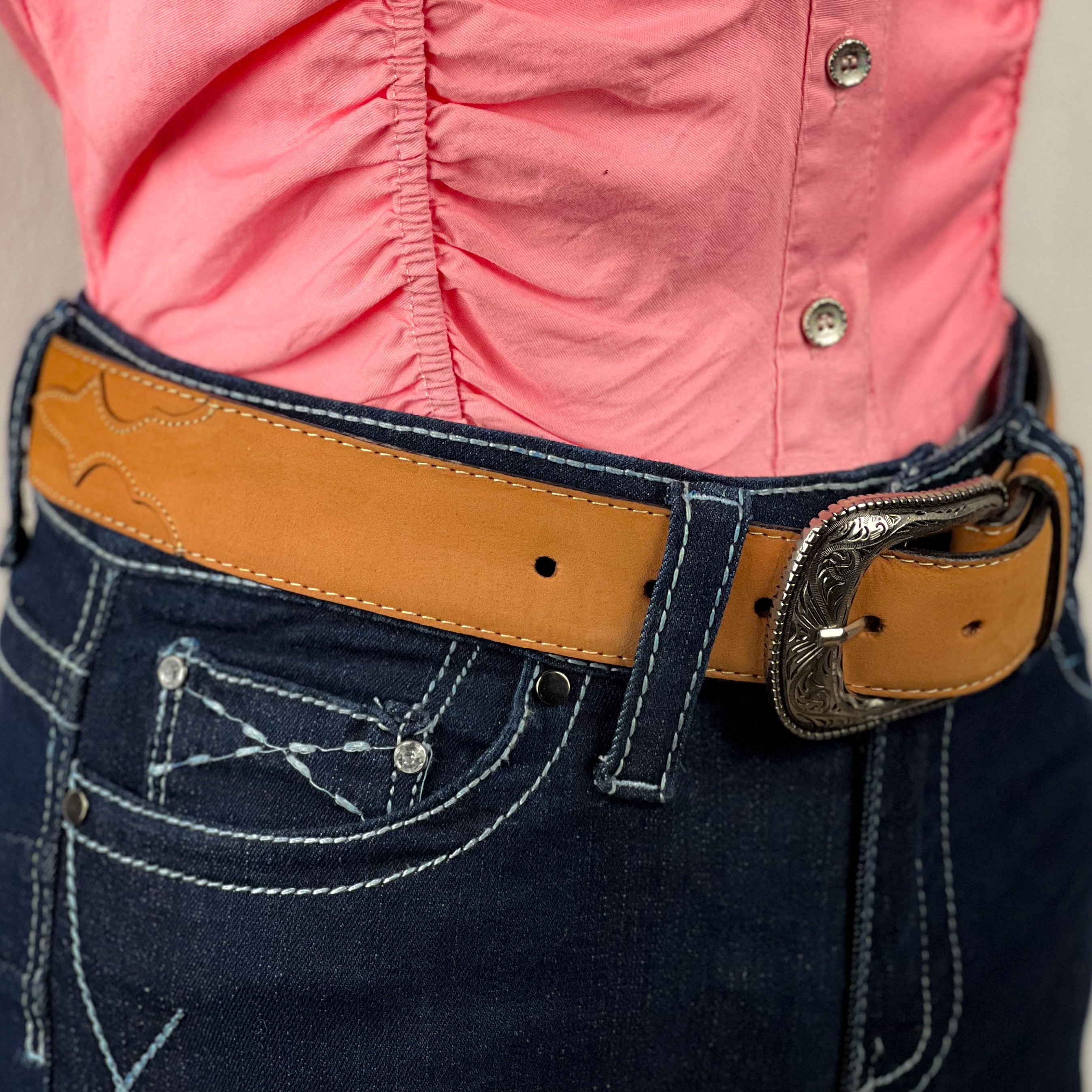 Cinto vaquero para dama modelo Rombos