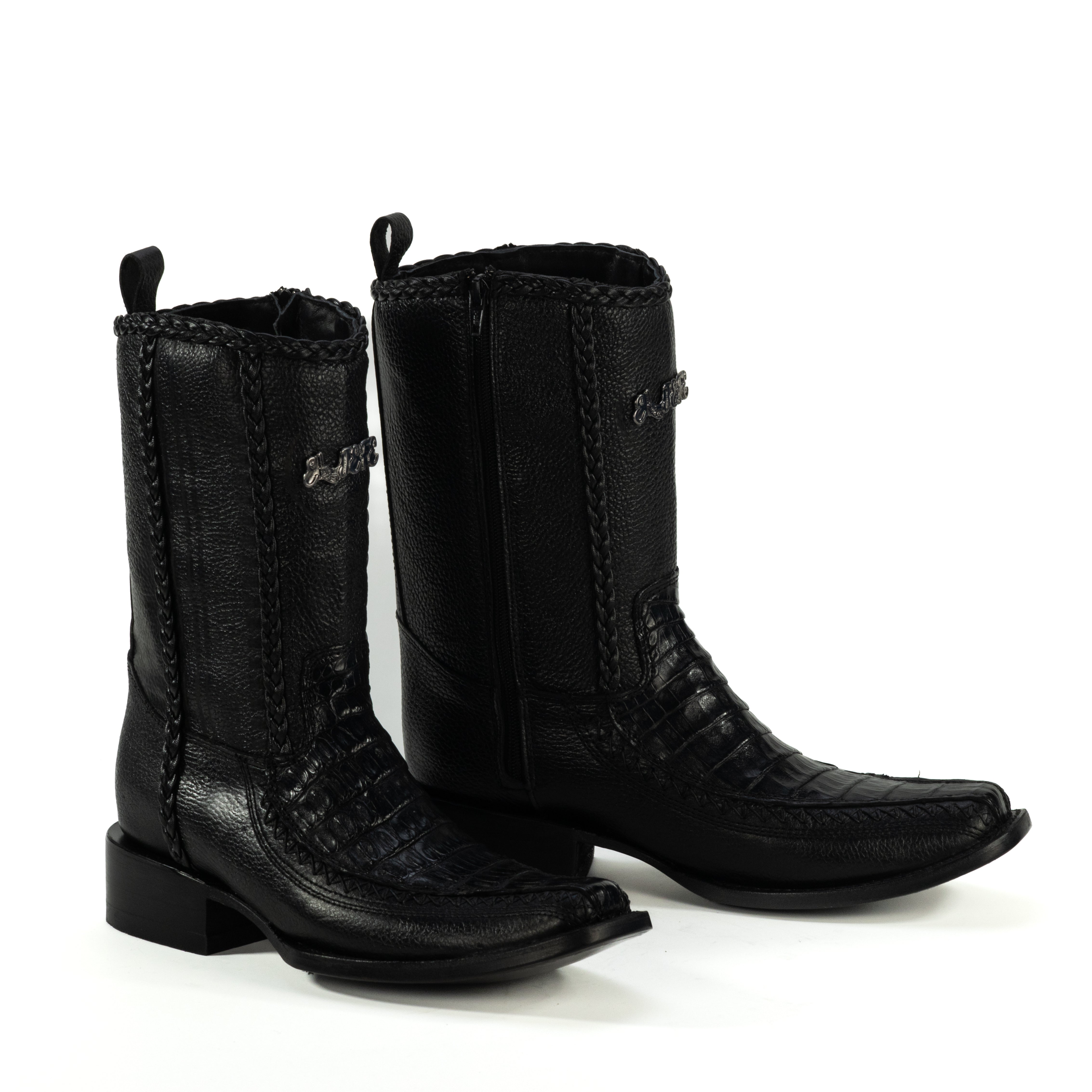 Botin Jefe En Piel De Cocodrilo Belly