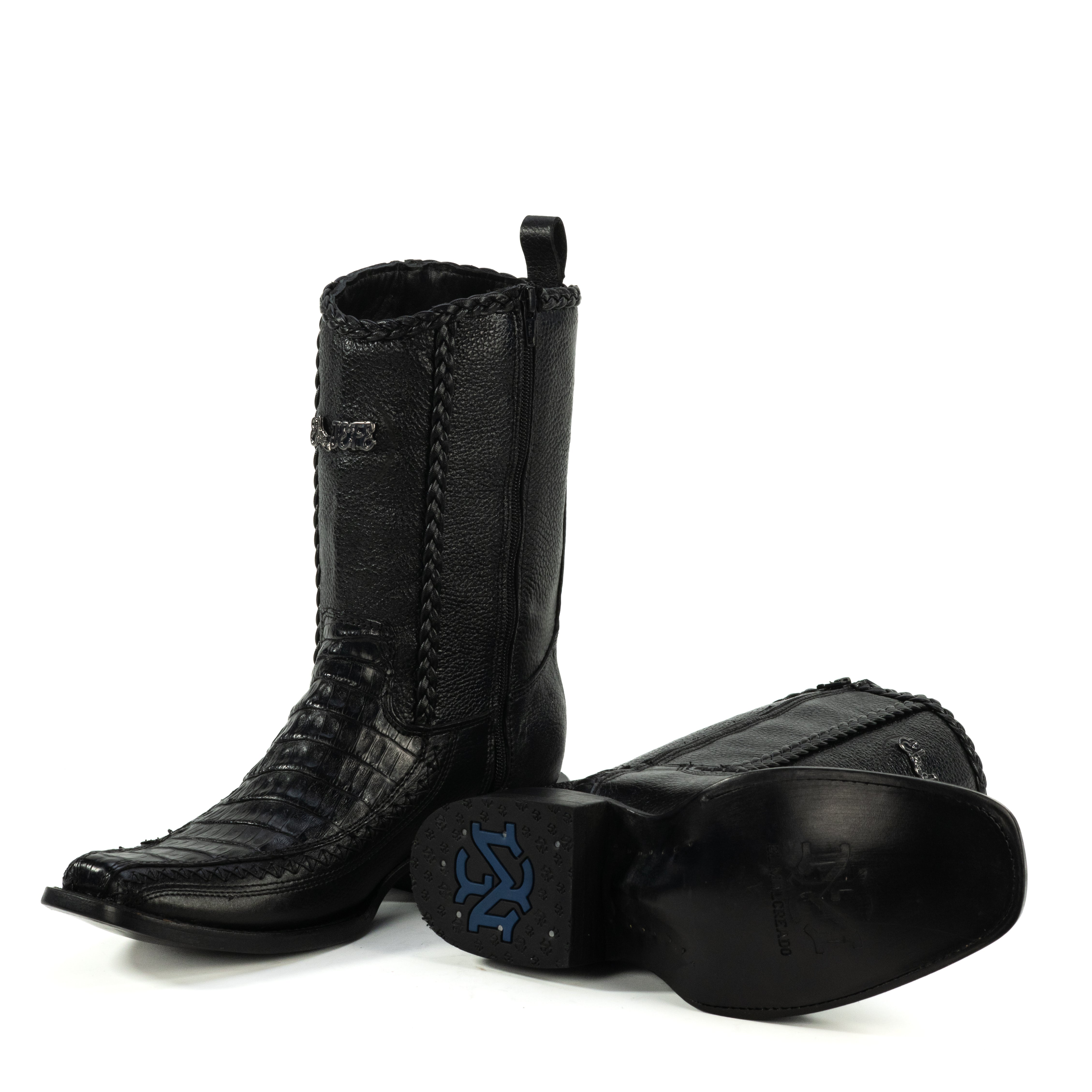 Botin Jefe En Piel De Cocodrilo Belly