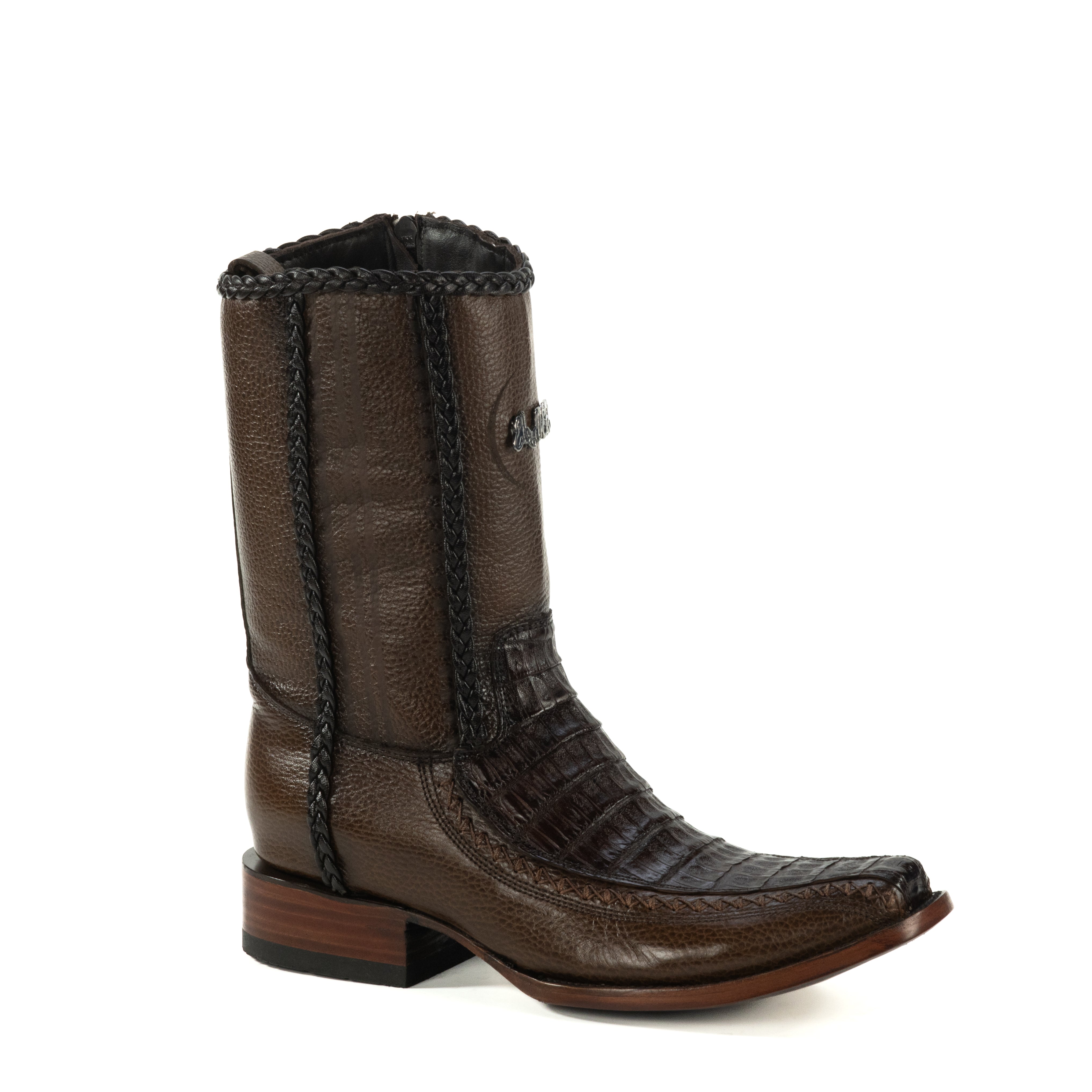 Botin Jefe En Piel De Cocodrilo Belly