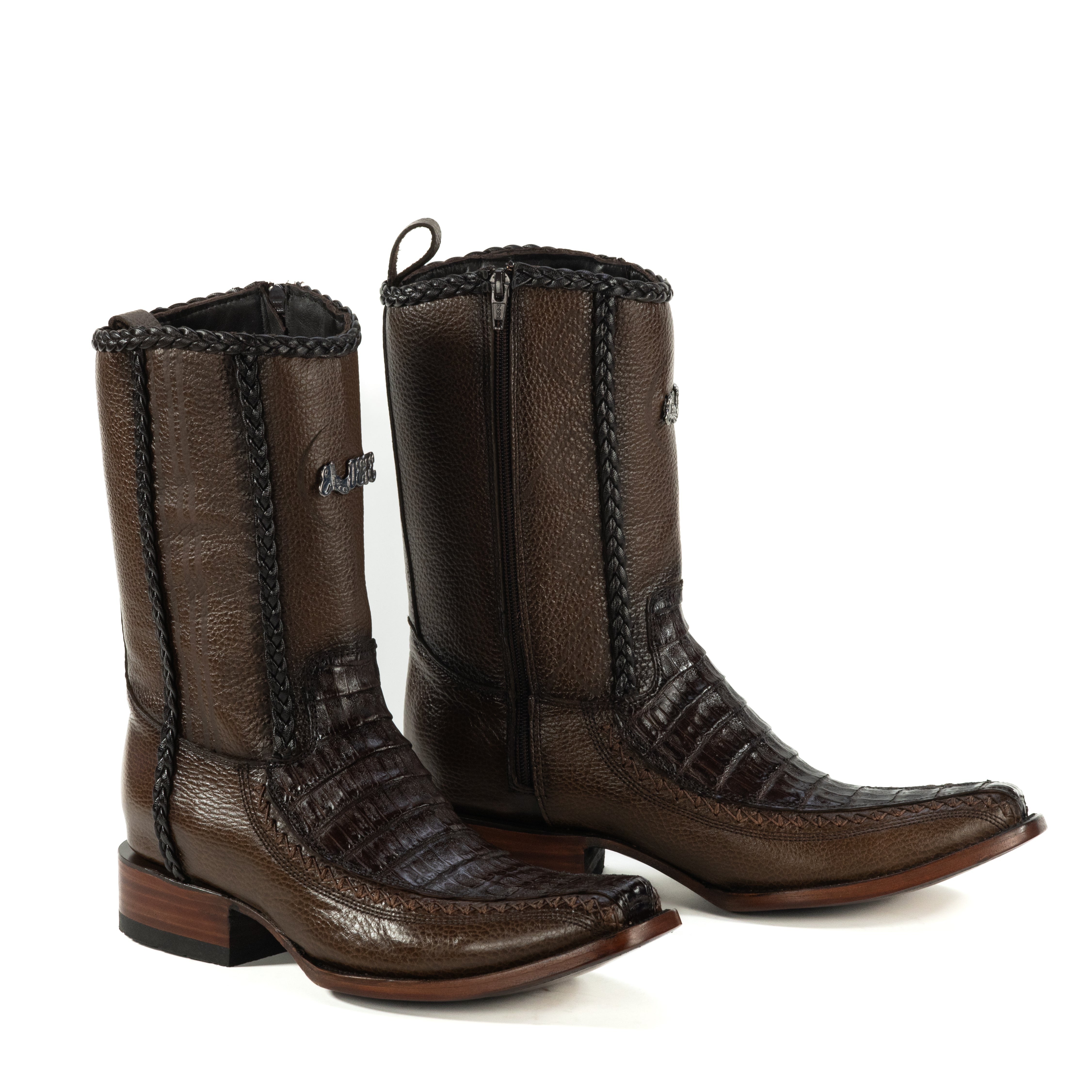 Botin Jefe En Piel De Cocodrilo Belly