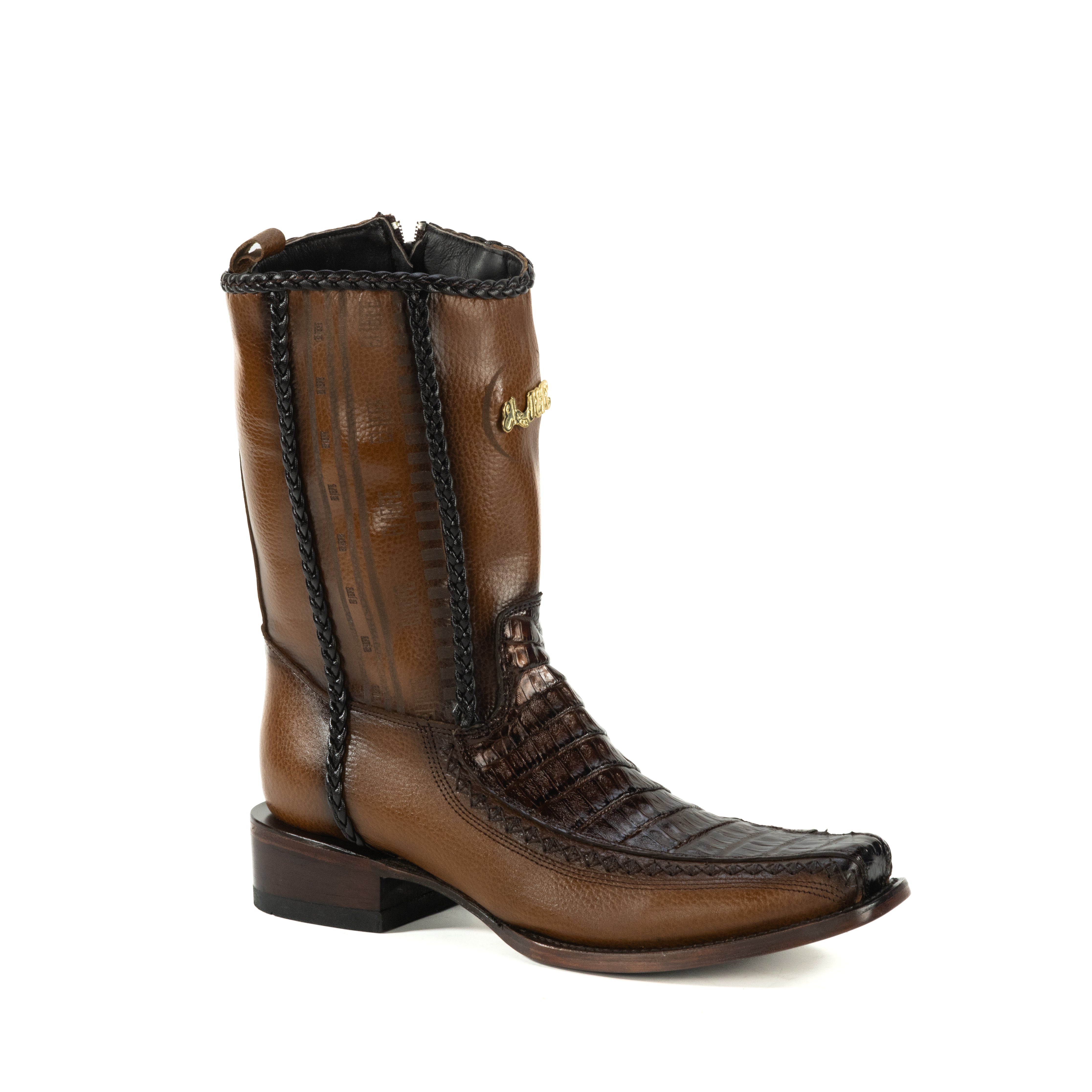 Botin Jefe En Piel De Cocodrilo Belly