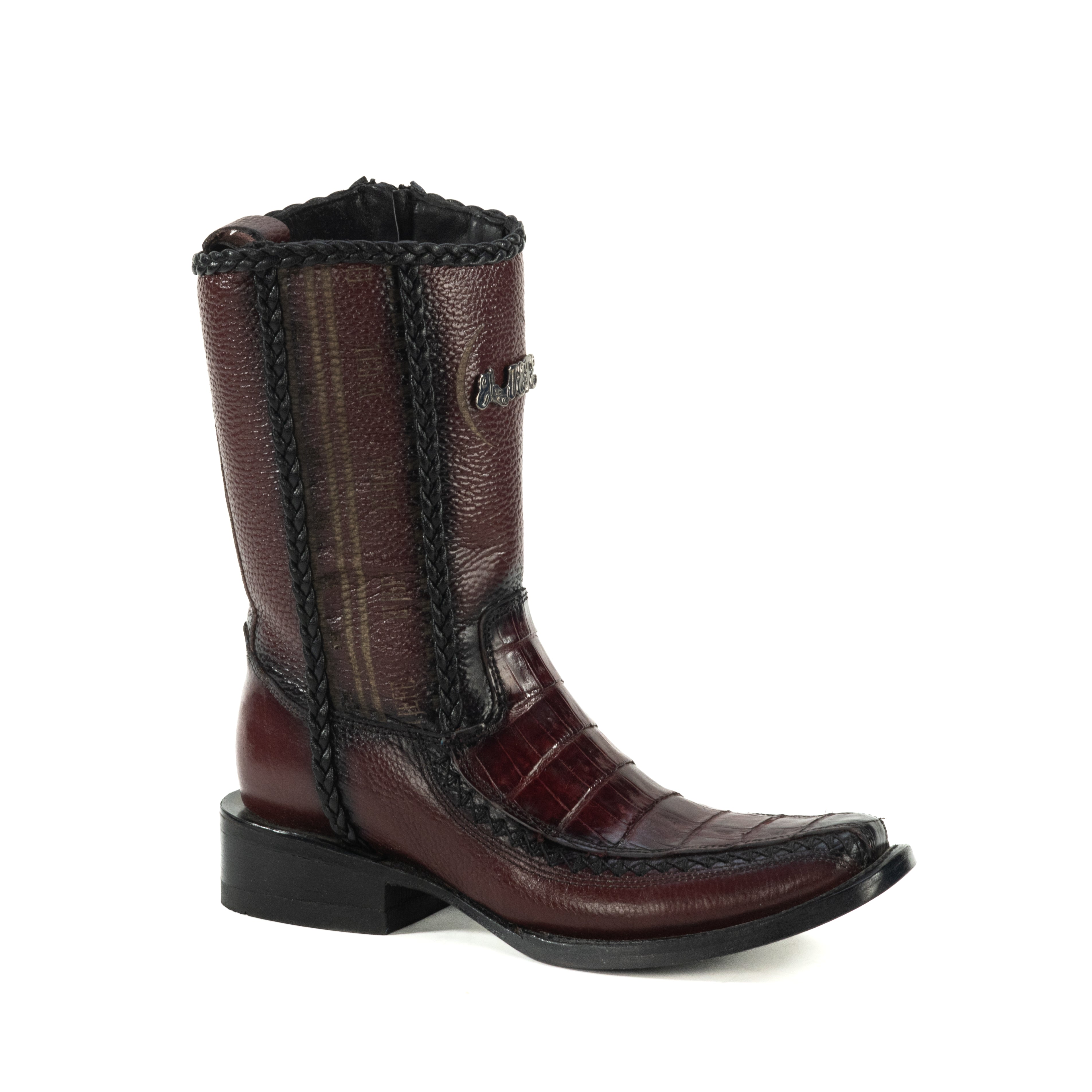 Botin Jefe En Piel De Cocodrilo Belly