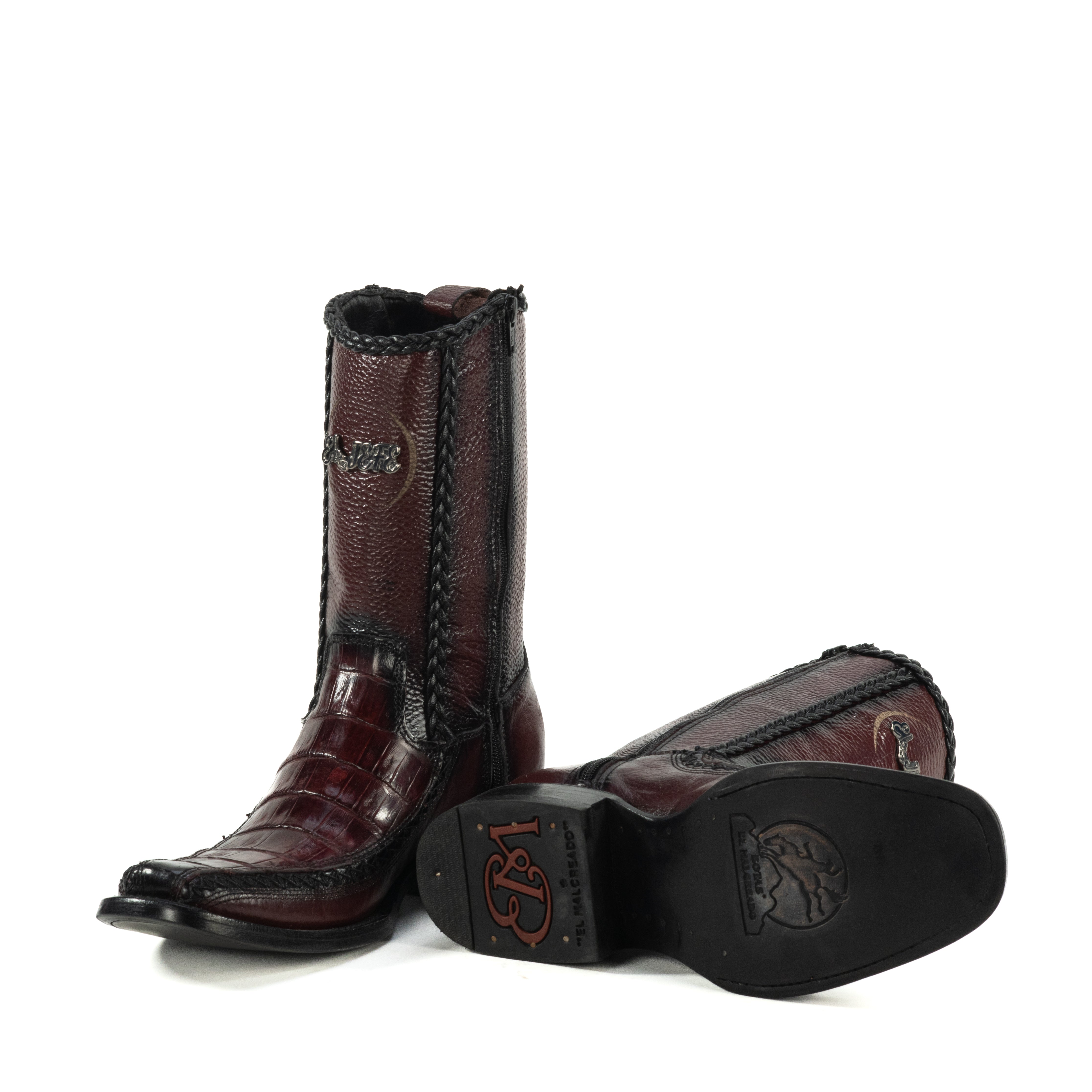 Botin Jefe En Piel De Cocodrilo Belly