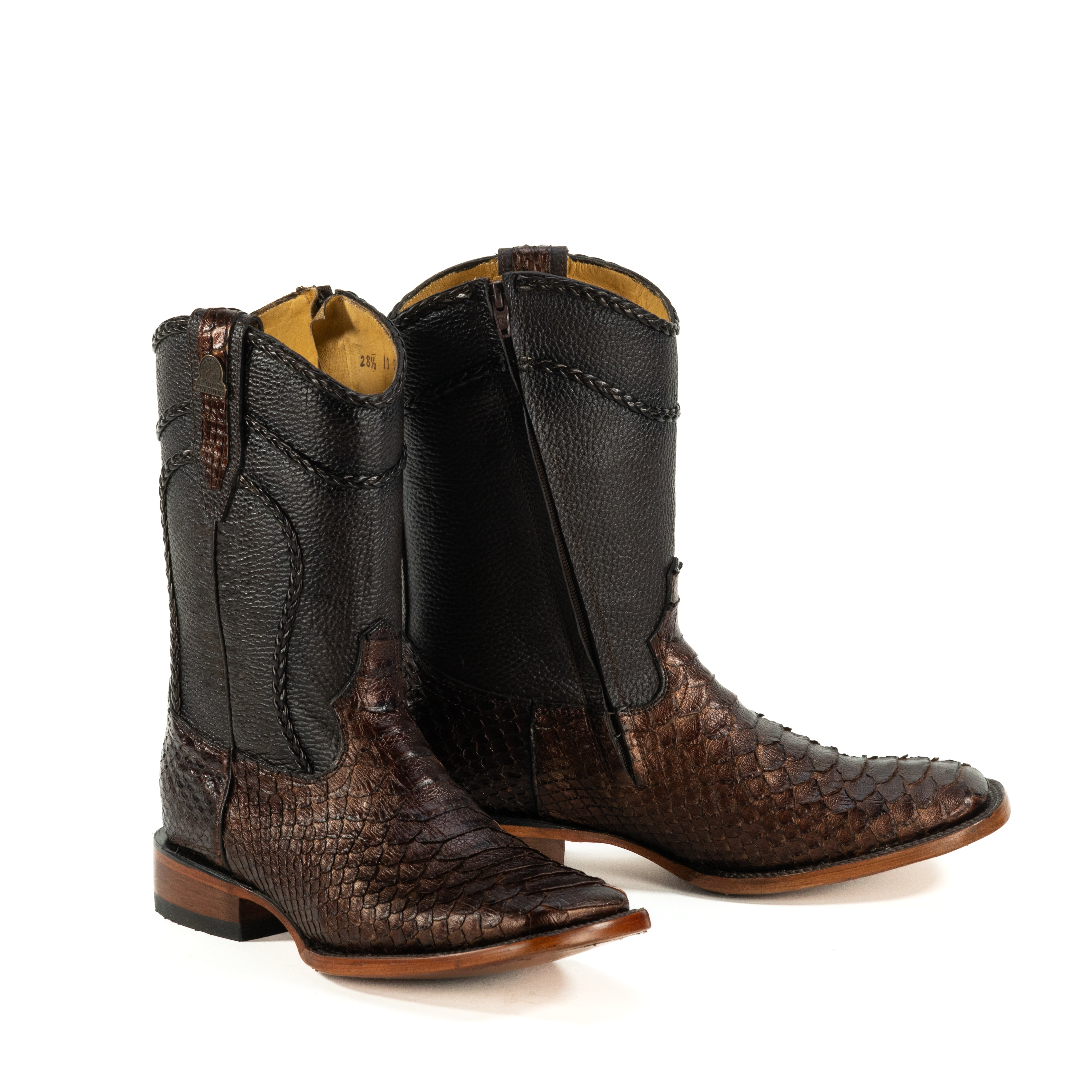 Botin Mauro En Piel De Piton Jumbo