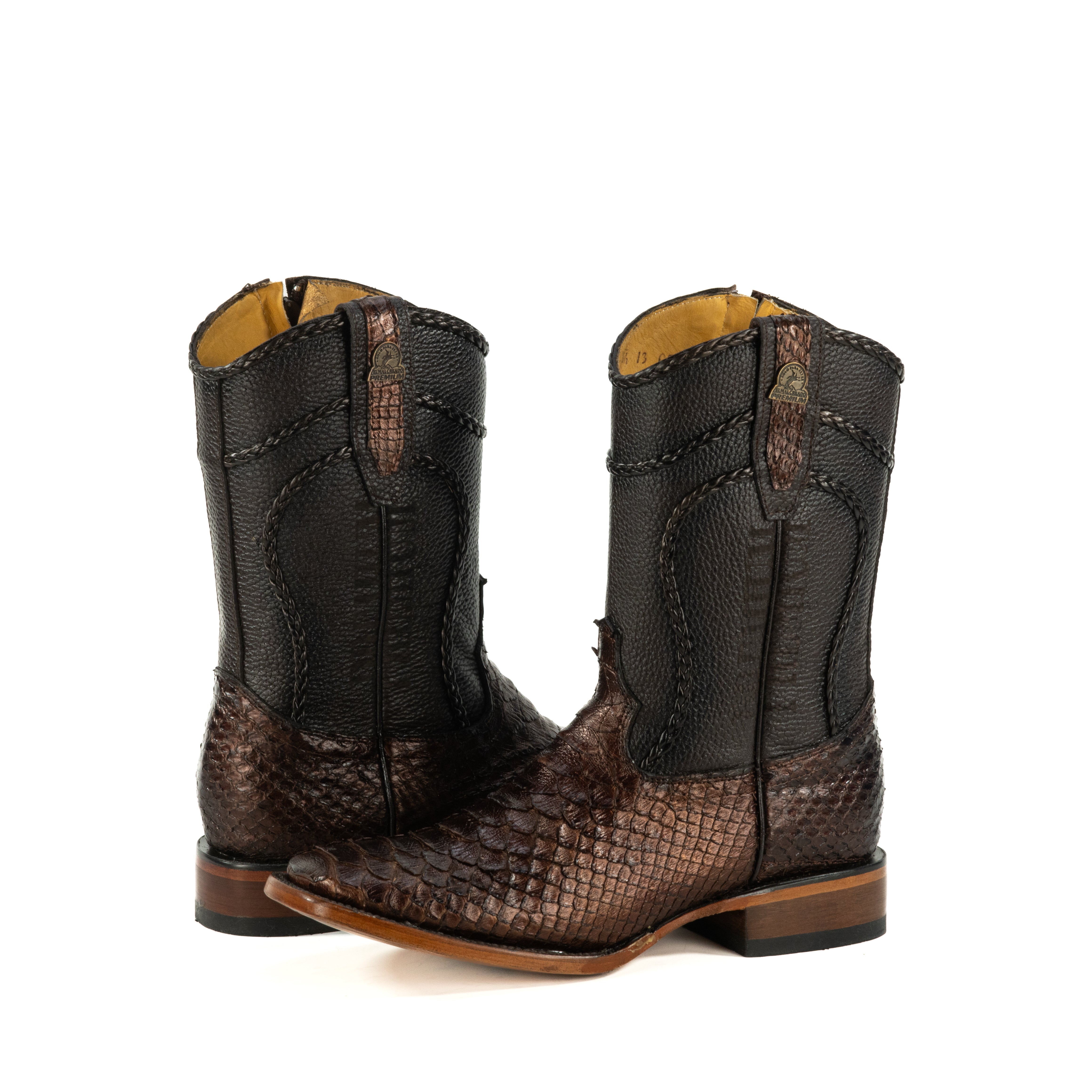 Botin Mauro En Piel De Piton Jumbo