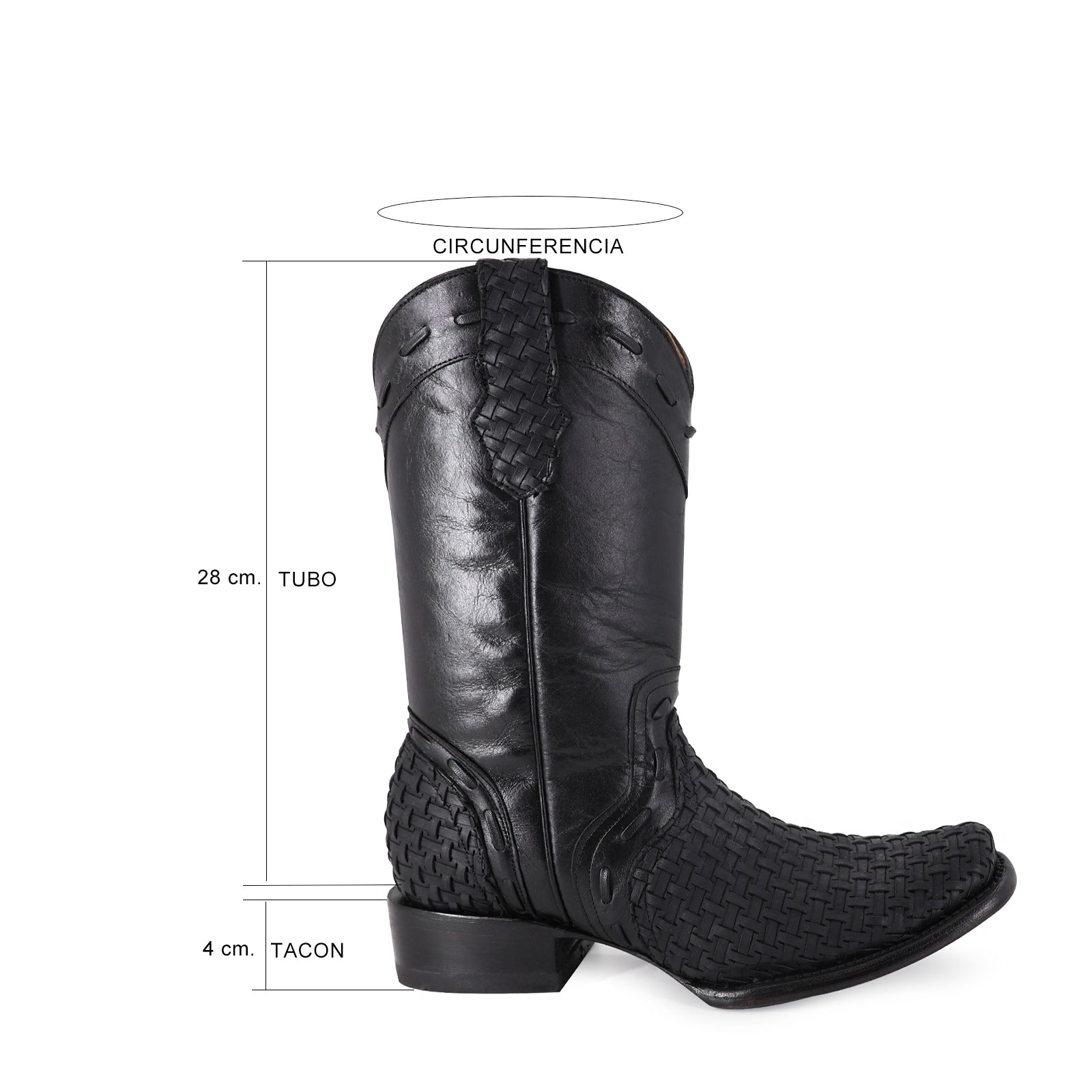 Combo Bota Y Cinto Vaq A Elegir Bota Franco Petatillo Negro