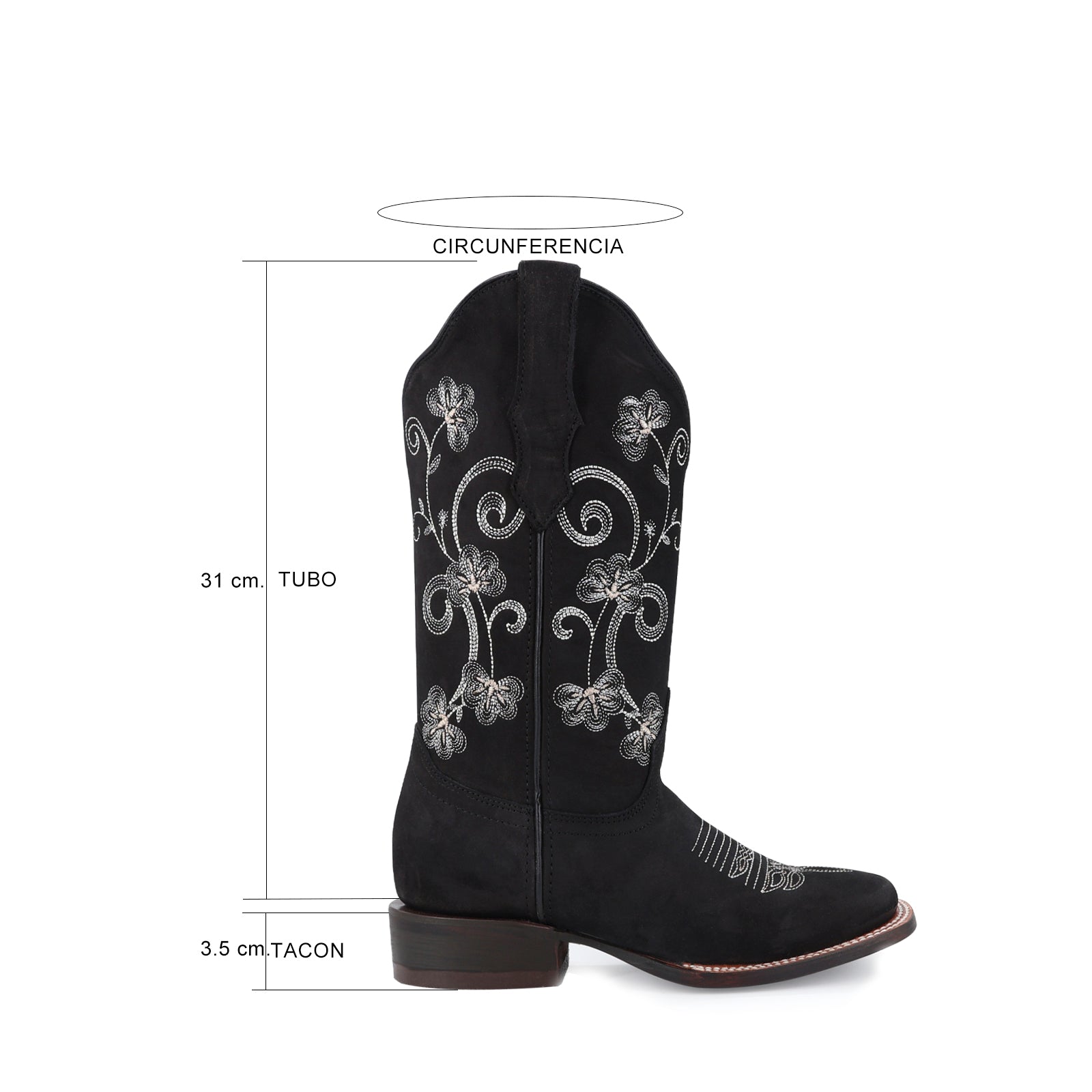 Bota vaquera para dama de piel modelo Castilla