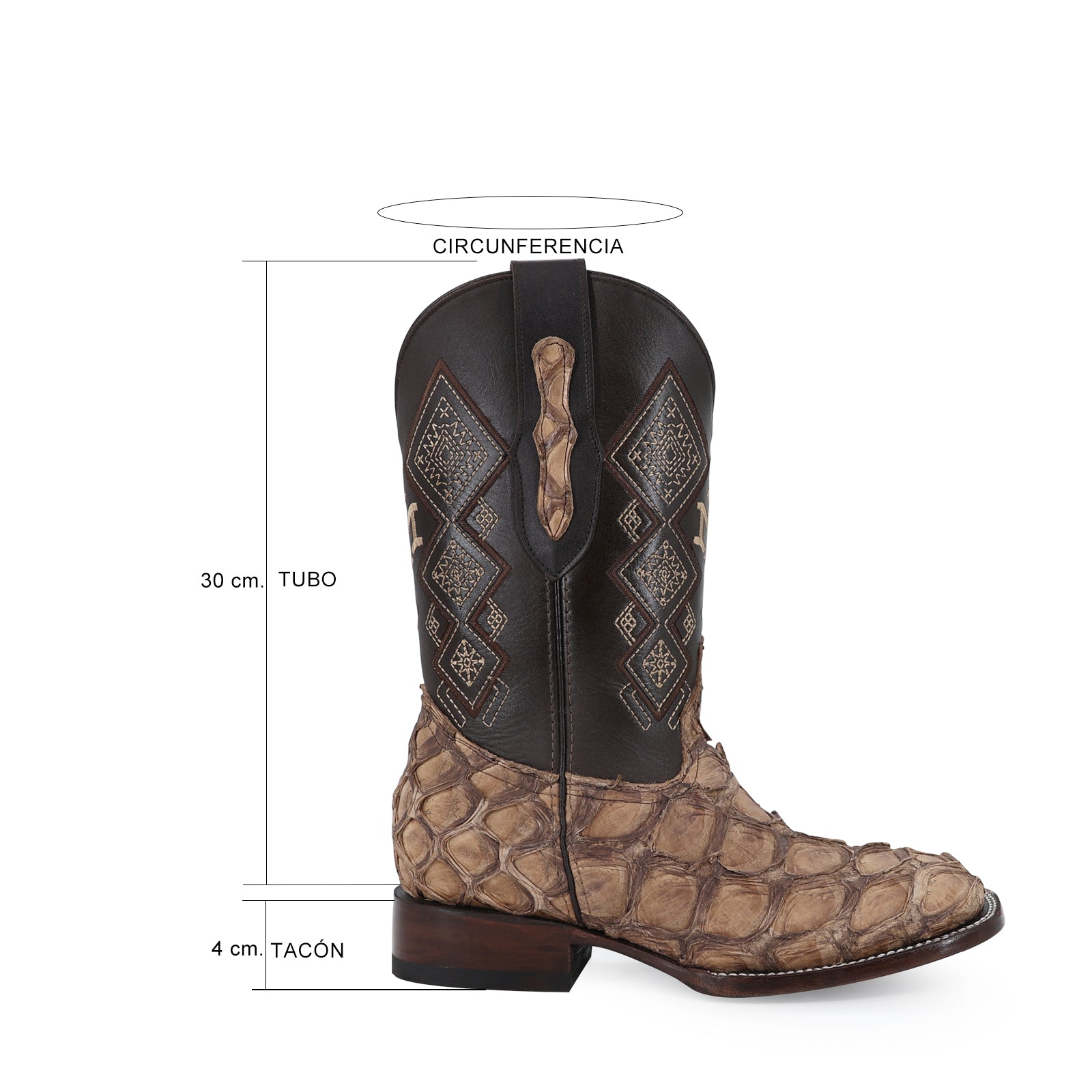 Bota Vaquera Bulldog Pescado Nobuck Cafe