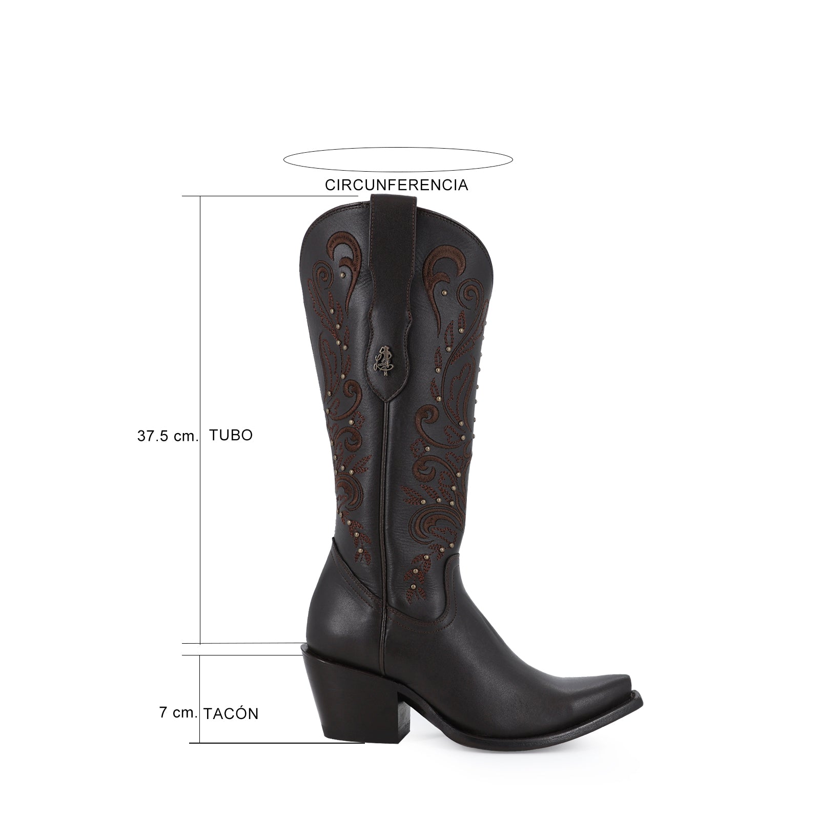 Bota vaquera para dama de piel modelo Opera