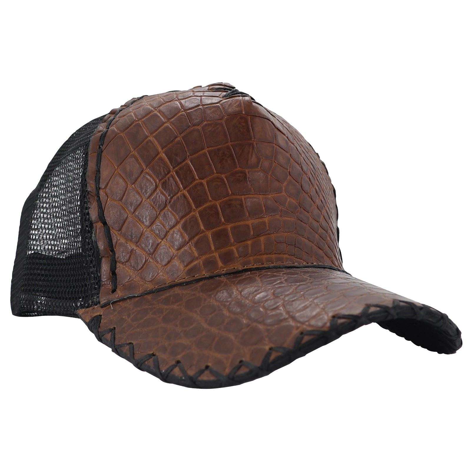 Gorra En Piel De Cocodrilo