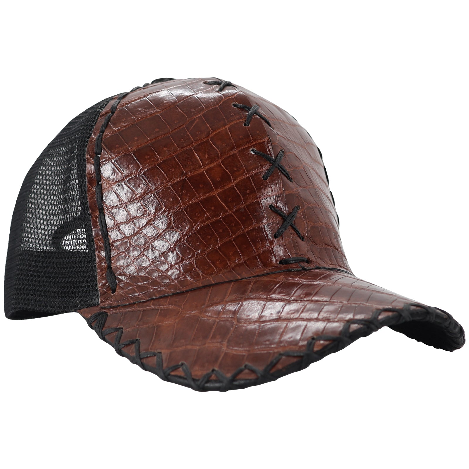 Gorra En Piel De Cocodrilo