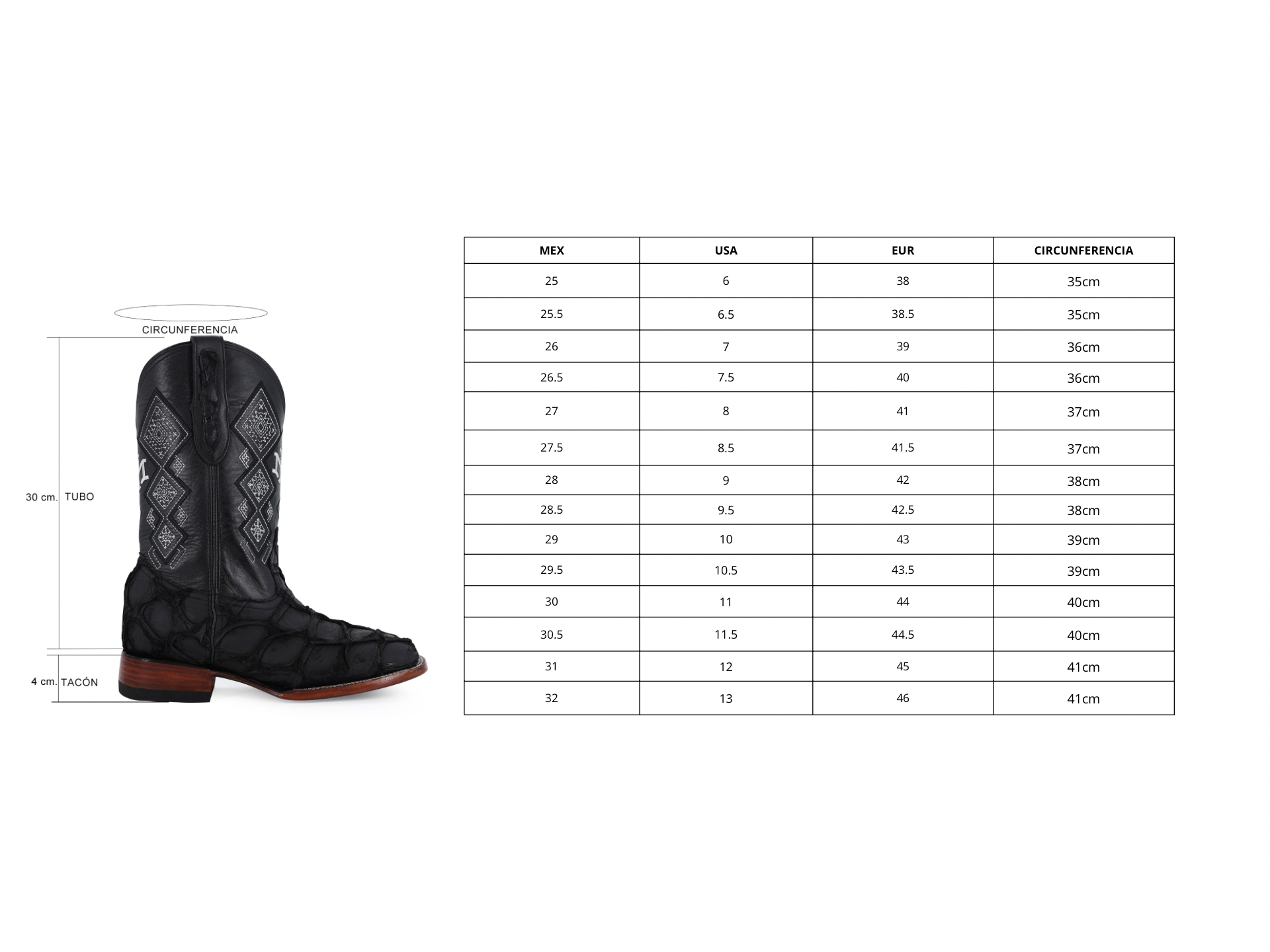 Bota Vaquera Bulldog Pescado Nobuck Negro