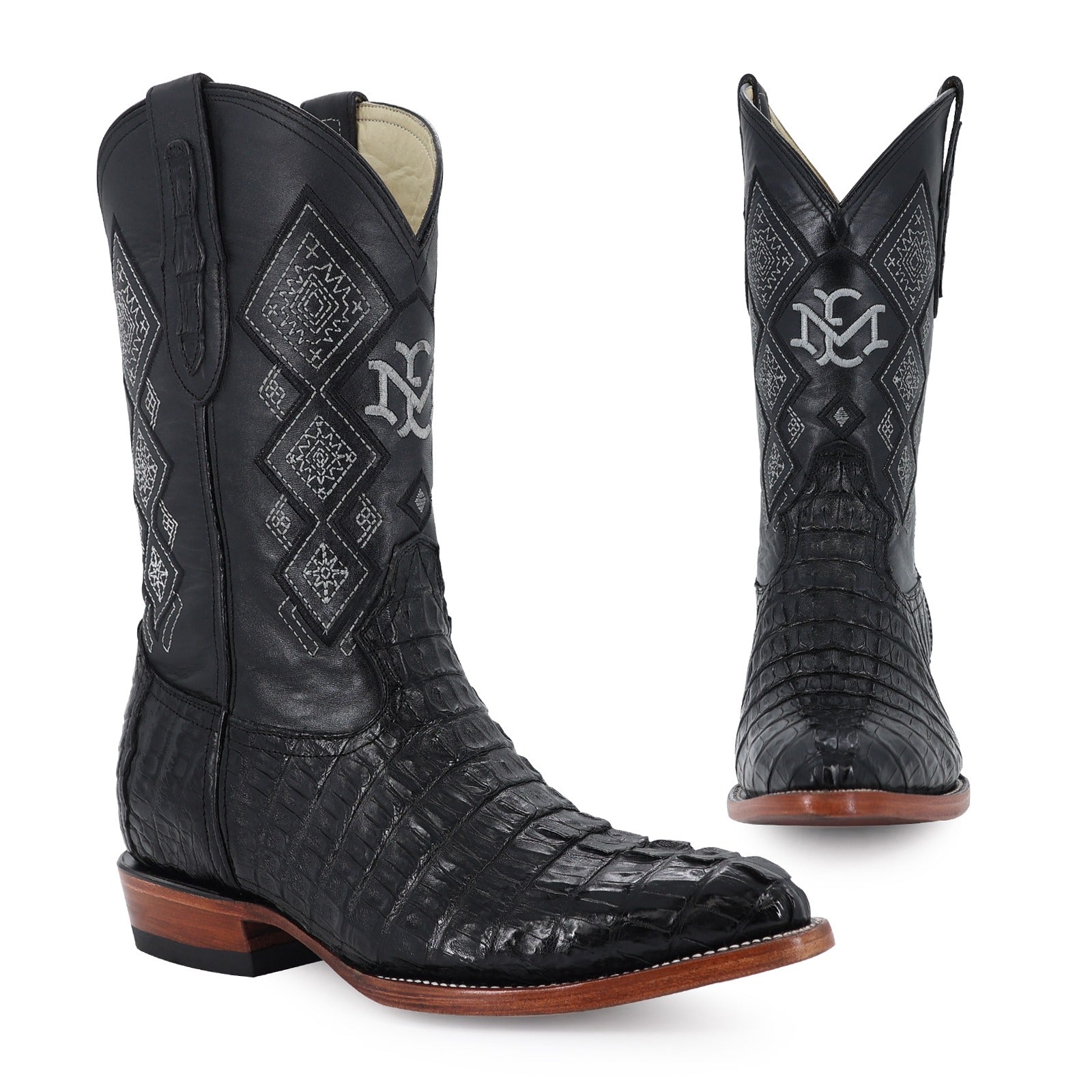 Bota Vaquera Oval Cocodrilo Cola