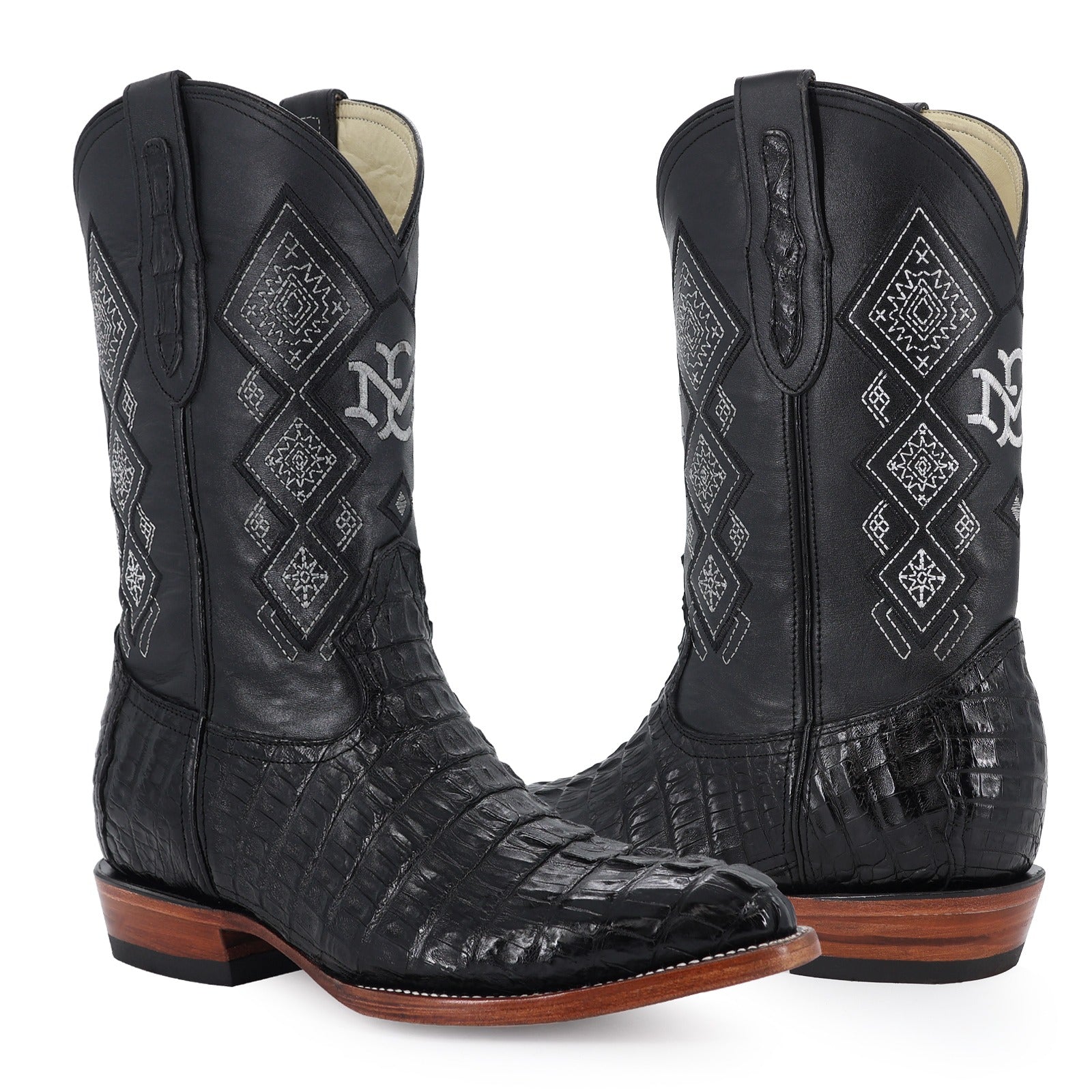 Bota Vaquera Oval Cocodrilo Cola