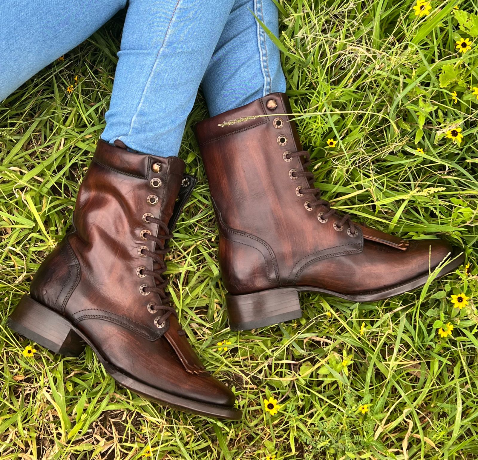 Bota vaquera para dama de piel modelo Sierra