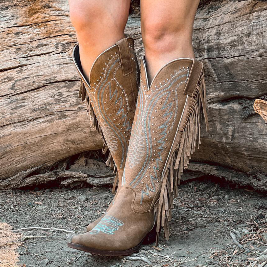 Bota vaquera para dama de piel modelo Diva