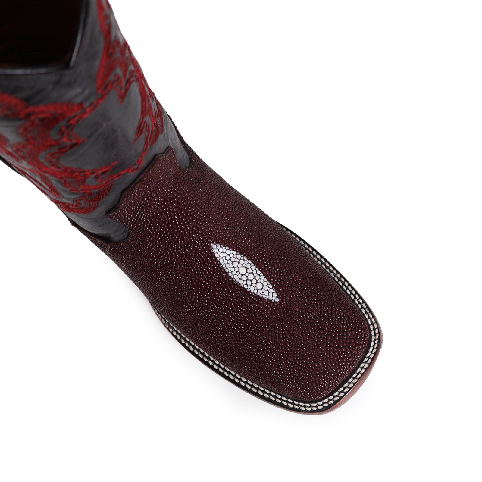 Bota Vaquera Bulldog Mantarraya Macho Vino