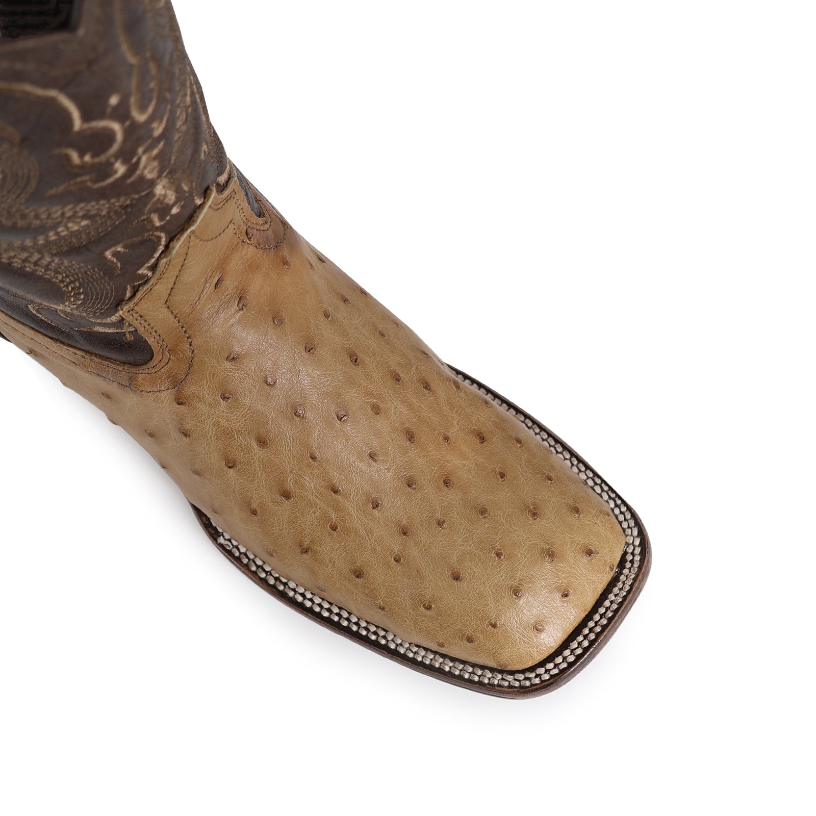 Bota Vaquera Bulldog Avestruz Paja