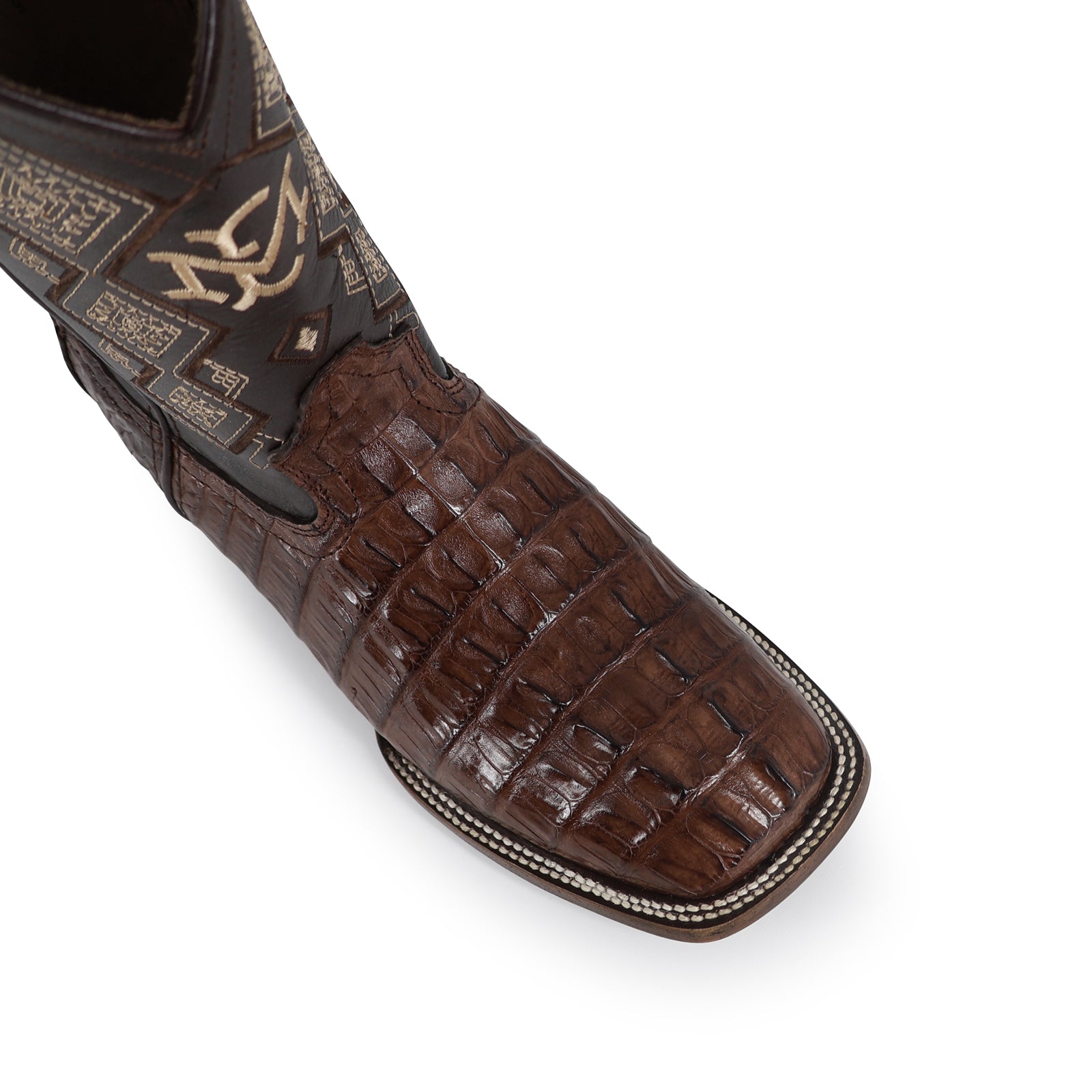 Bota Vaquera Bulldog Cocodrilo Cola tabaco