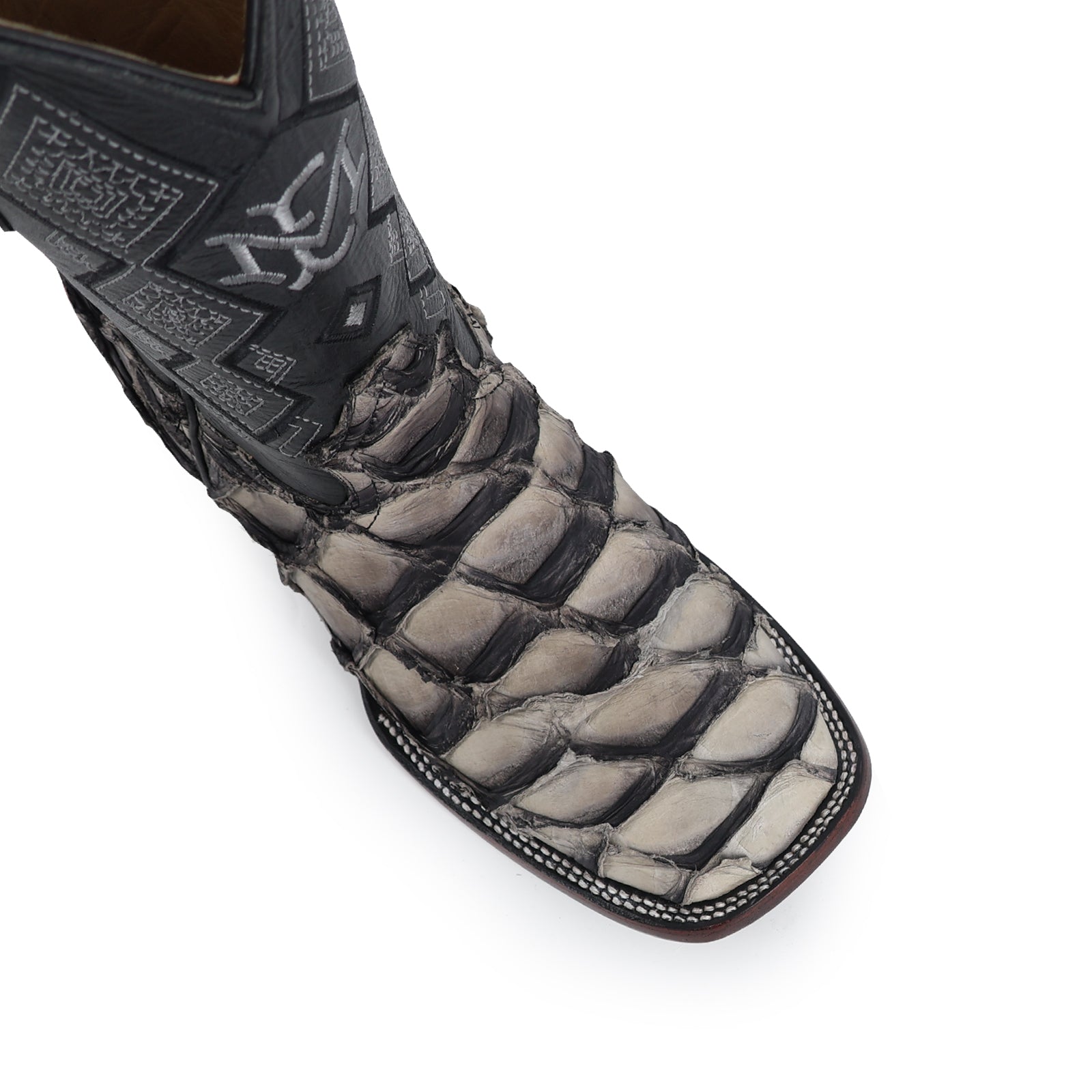 Bota Vaquera Bulldog Pescado Nobuck Gris