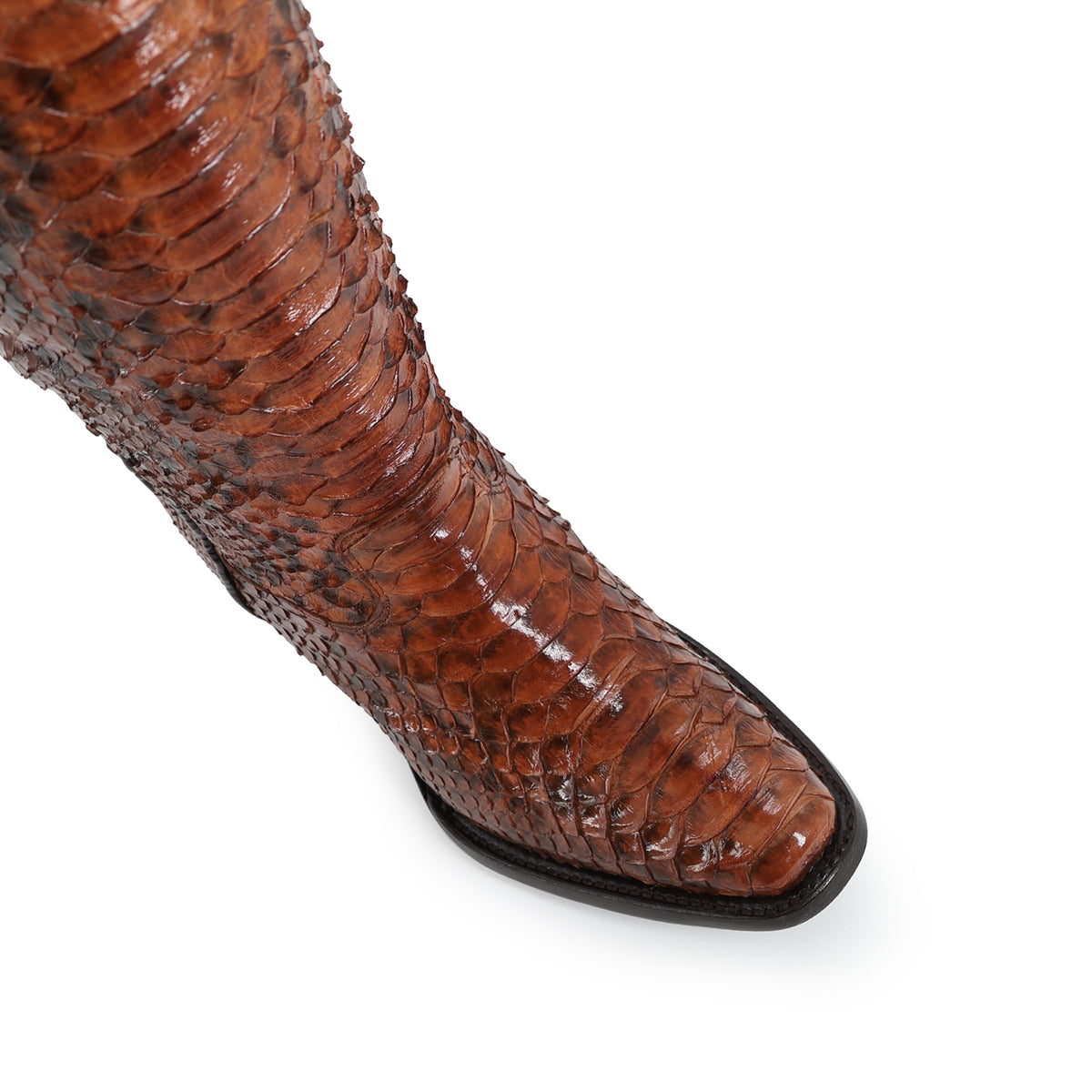 Bota vaquera para dama de piel piton full natural modelo Bandida