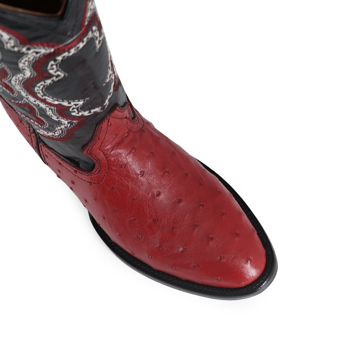 Bota Vaquera Oval Para Caballero Piel De Avestruz