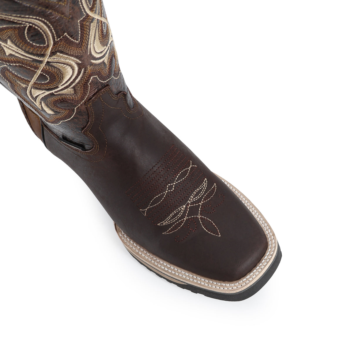Bota Vaquera Rodeo Para Caballero Piel Res Gold