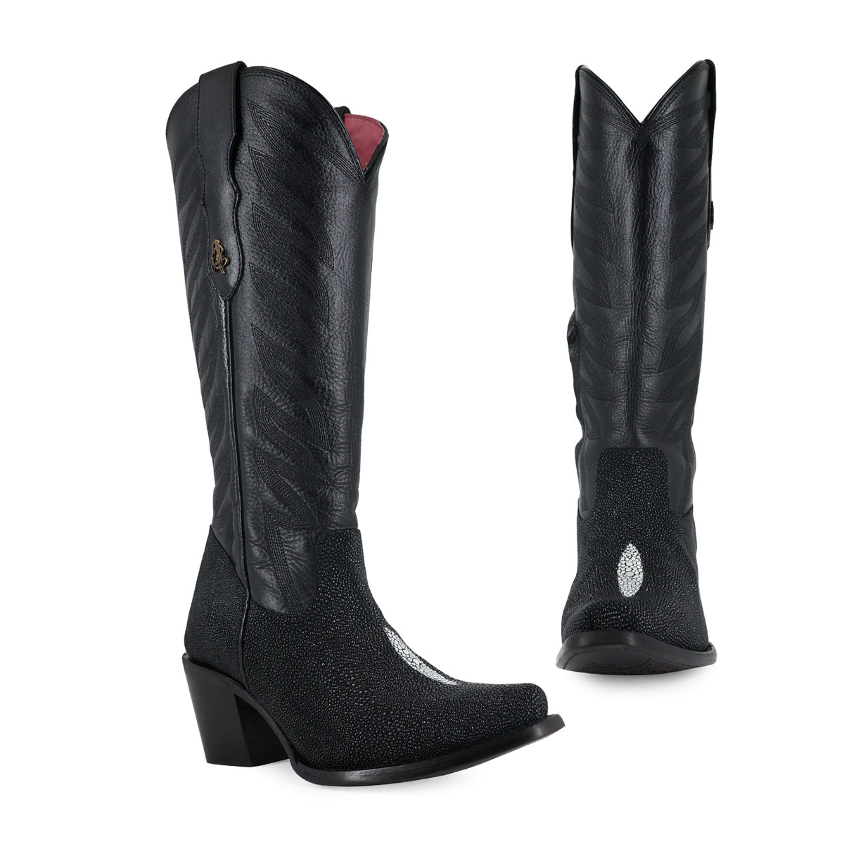 Bota vaquera para dama de piel mantarraya macho modelo Bandida