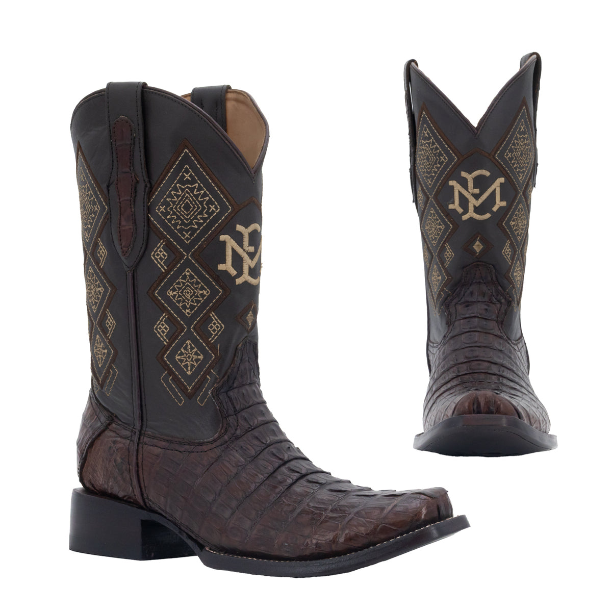 Bota Vaquera Dubai Para Caballero Piel Cocodrilo Cola