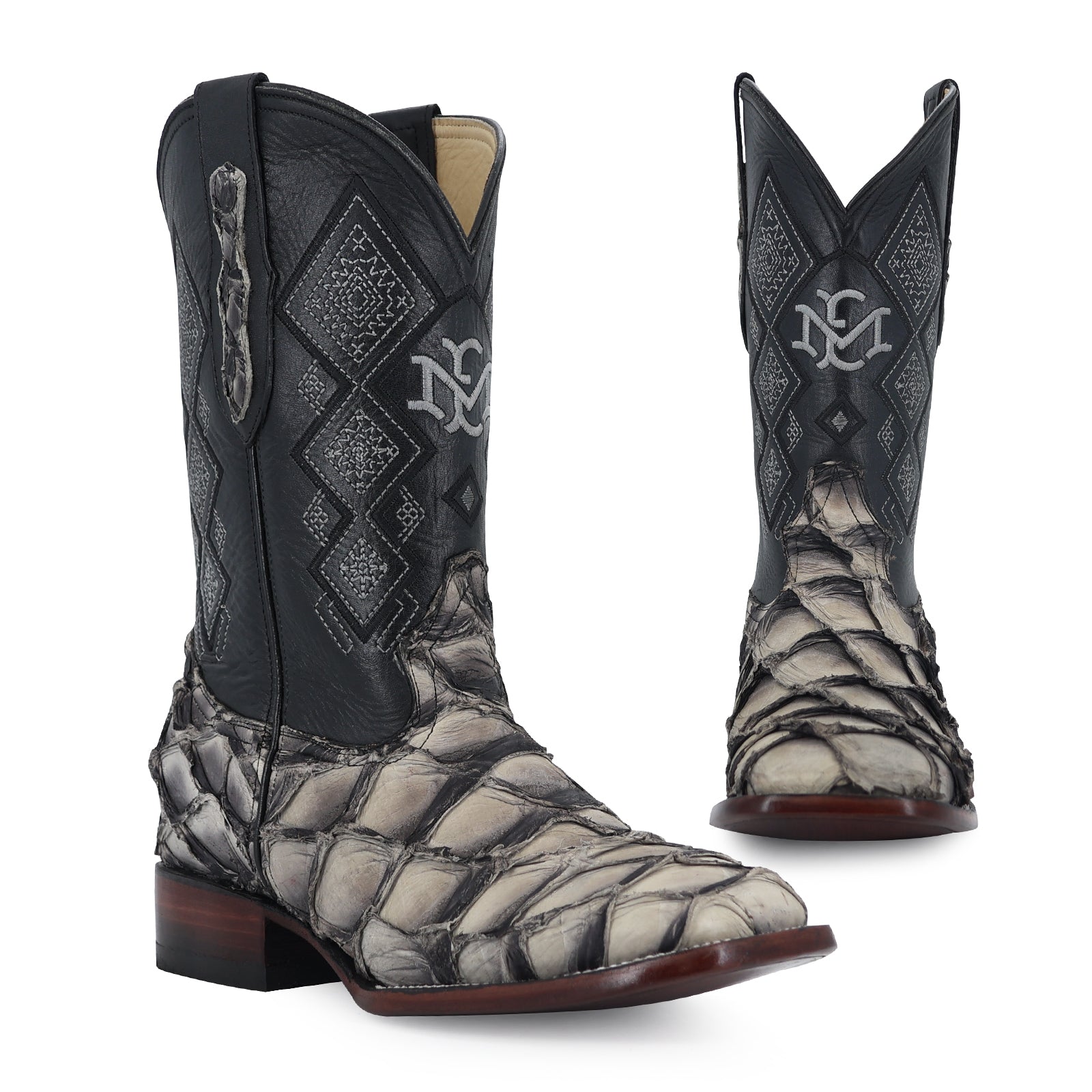 Bota Vaquera Bulldog Pescado Nobuck Gris