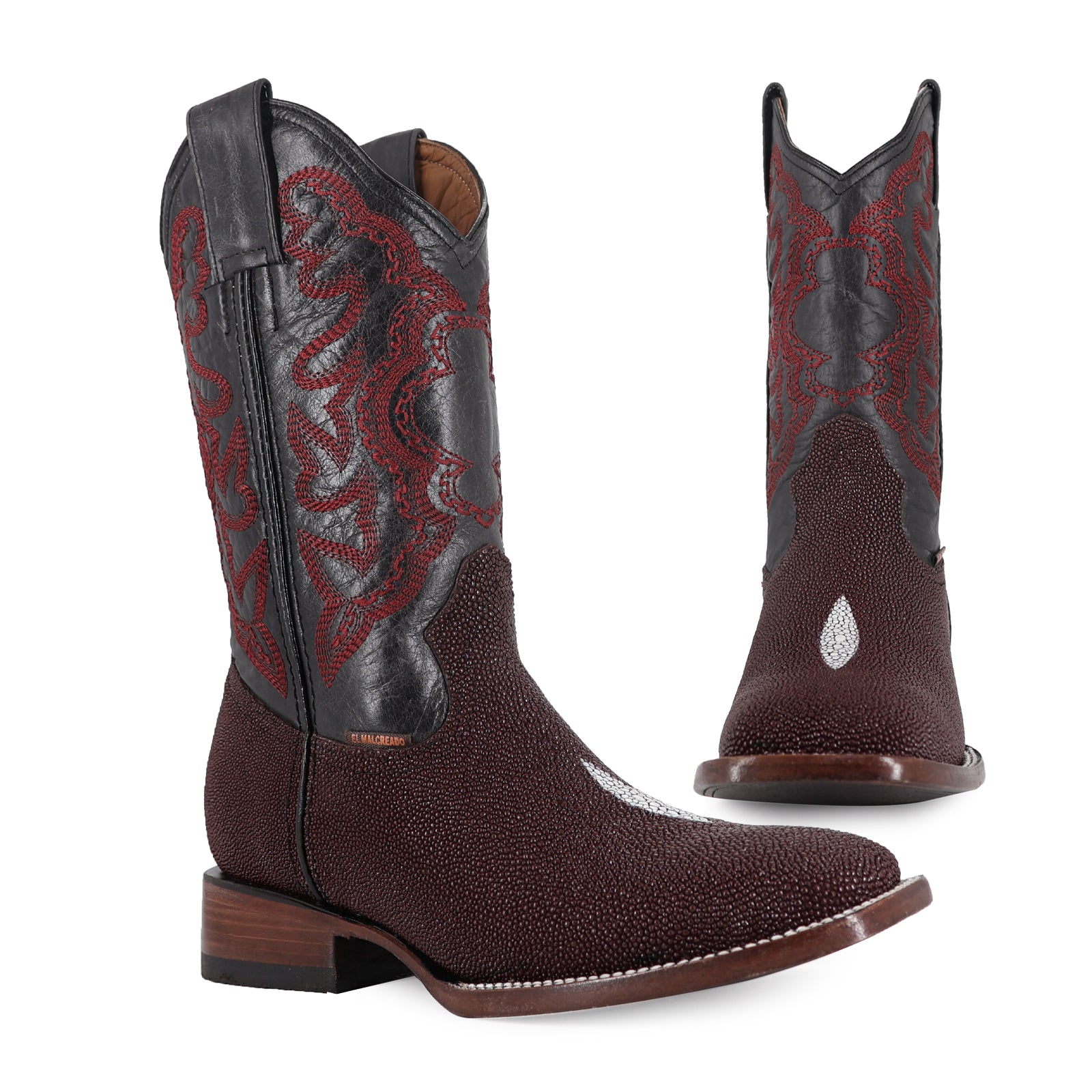 Bota Vaquera Bulldog Mantarraya Macho Vino