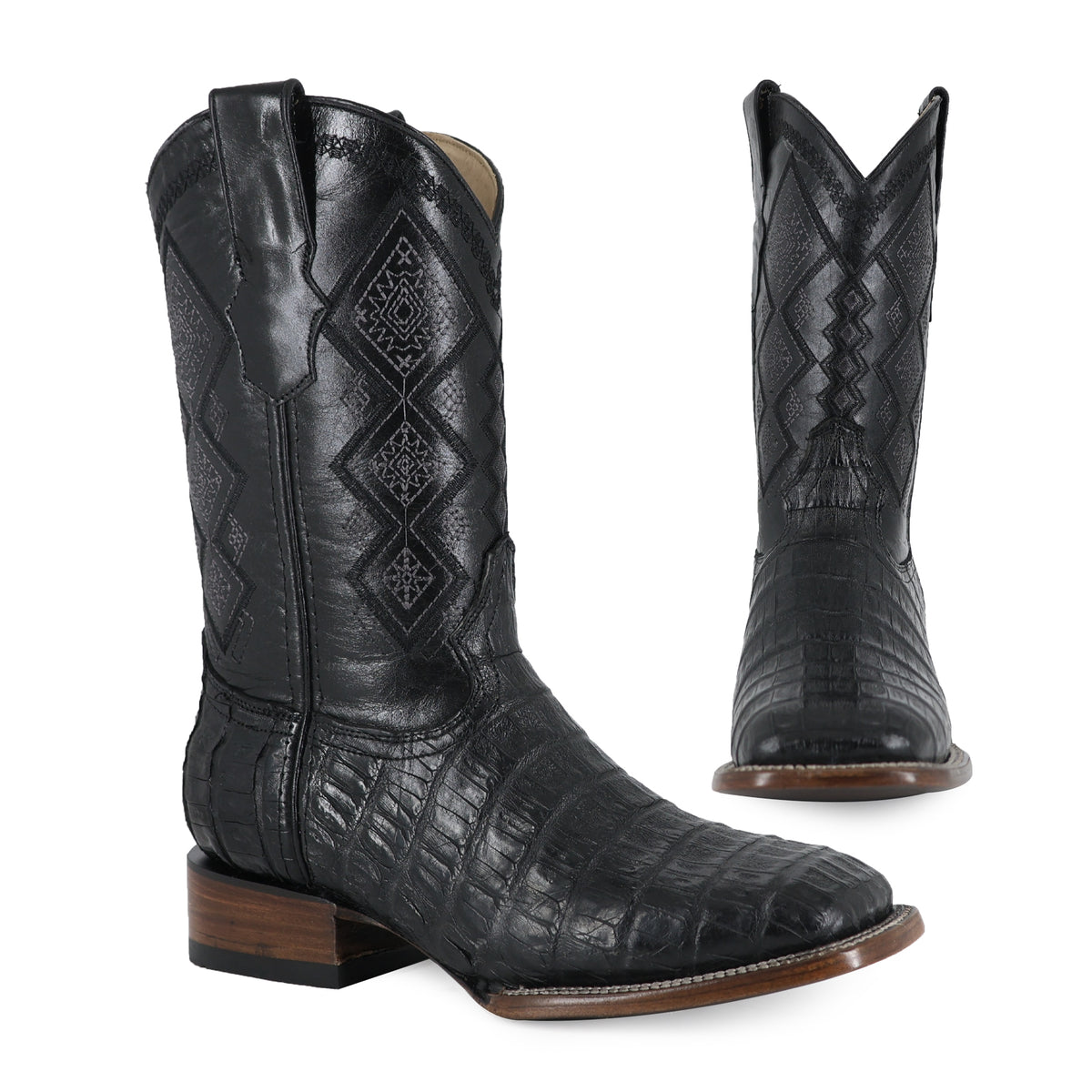 Bota Vaquera Bulldog Para Caballero Piel Cocodrilo Cola Belly