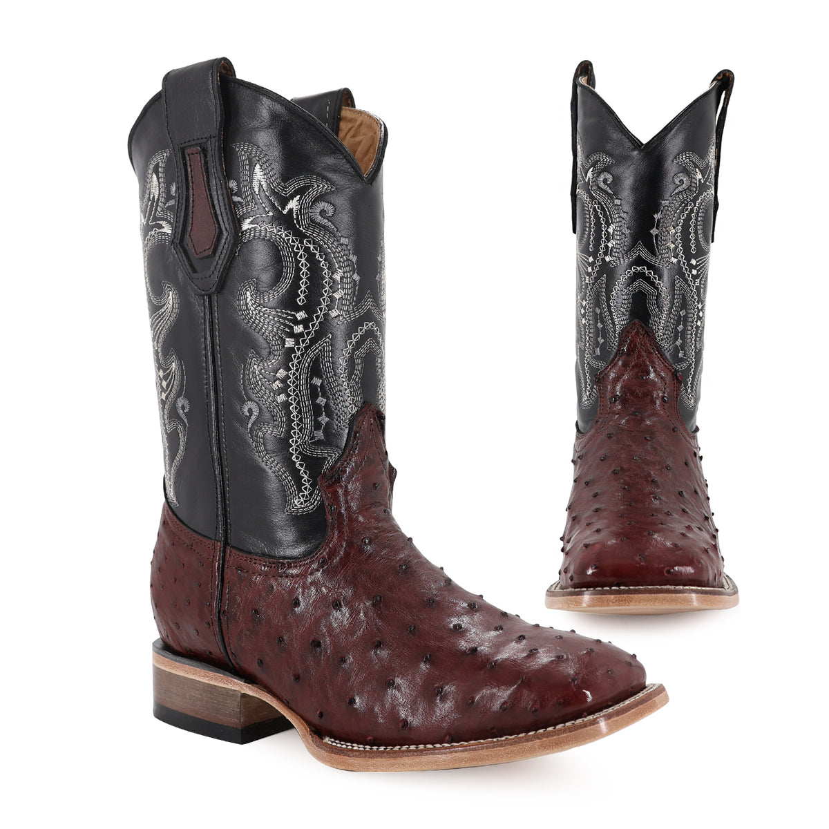 Bota Vaquera Bulldog Para Caballero Piel De Avestruz